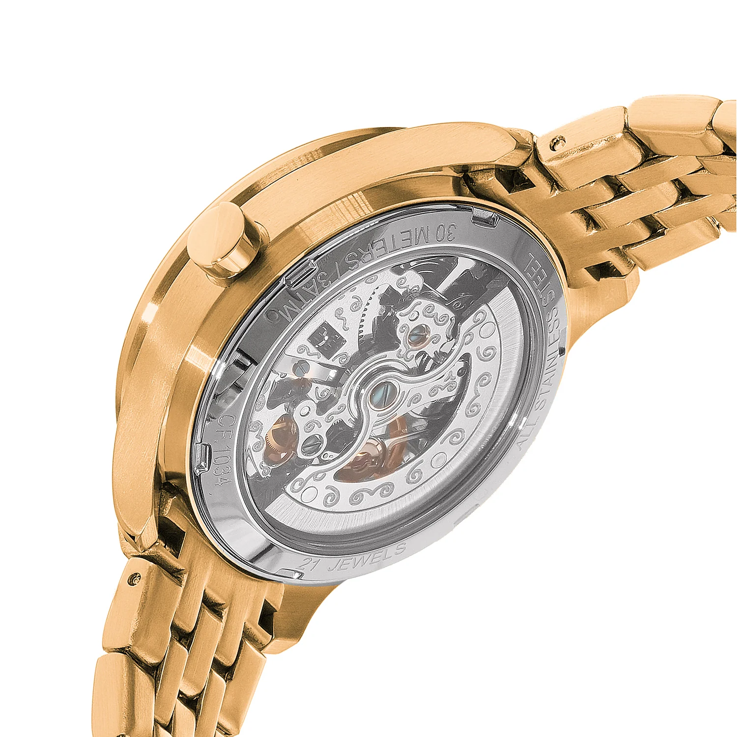 Mécanique Élégante Lady 34.5mm - Gold with Gold Metal Strap - Image 5