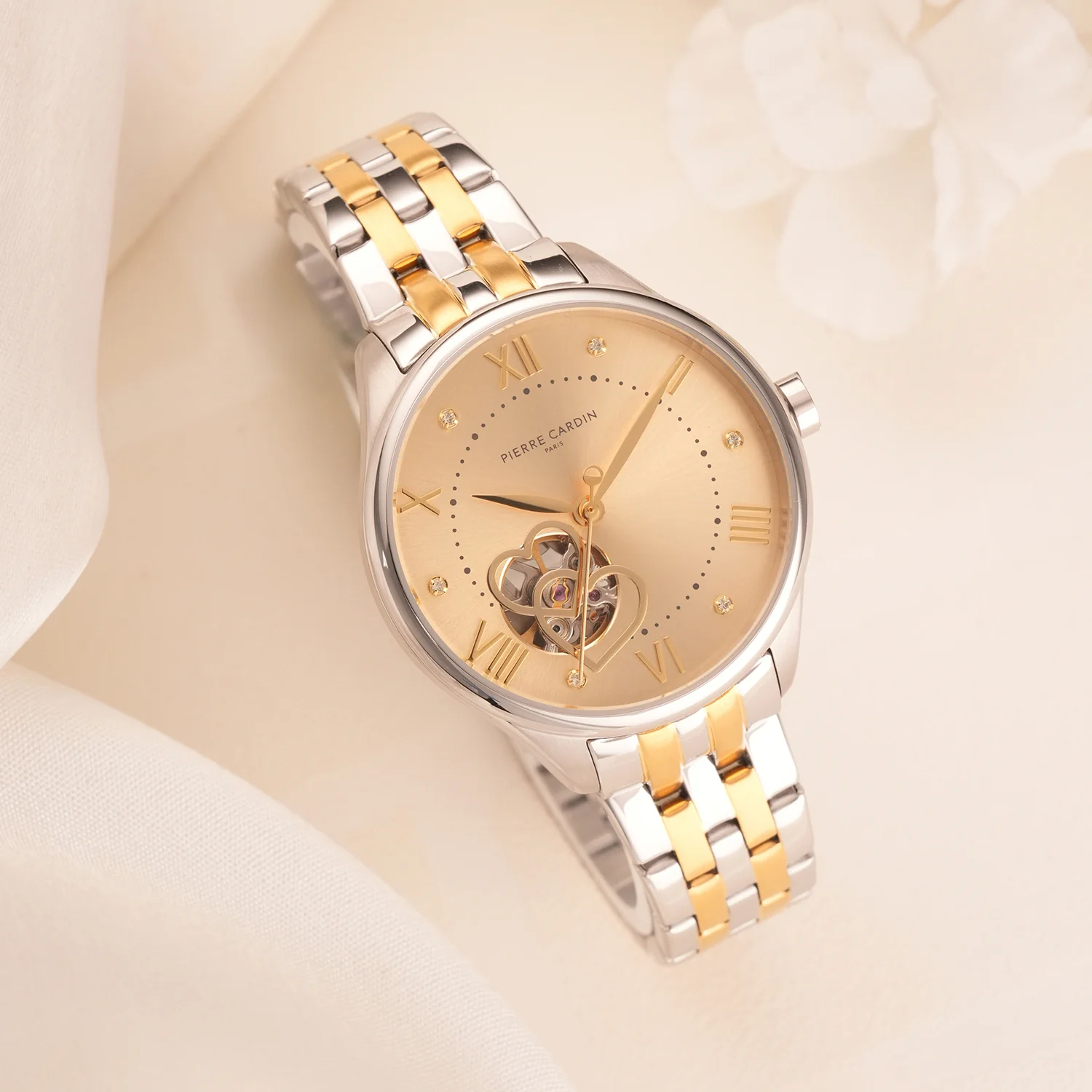 Mécanique Élégante Lady 34.5mm - Stainless steel with Twotone Gold and Silver Metal Strap - Image 5