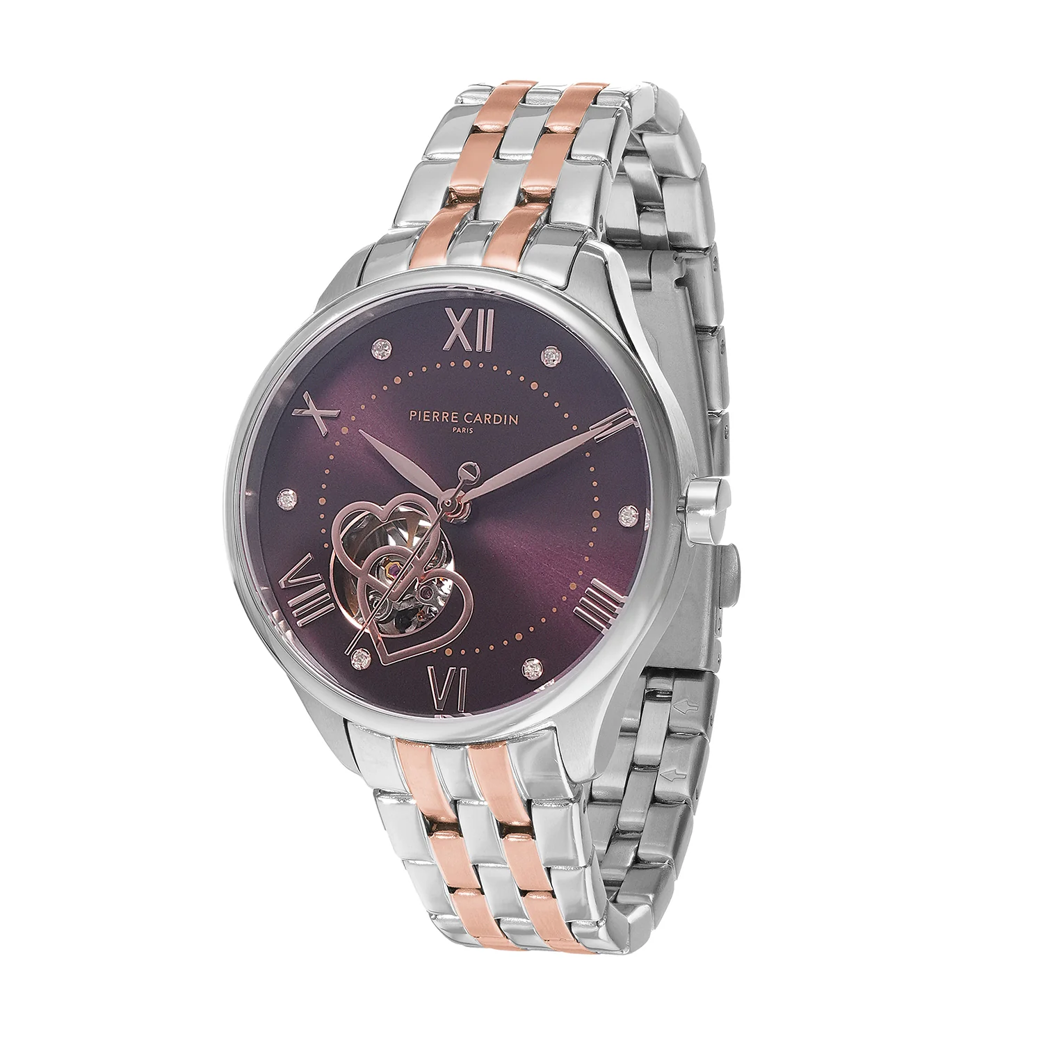 Mécanique Élégante Lady 34.5mm - Stainless steel with Twotone Rose Gold and Silver Metal Strap - Image 2