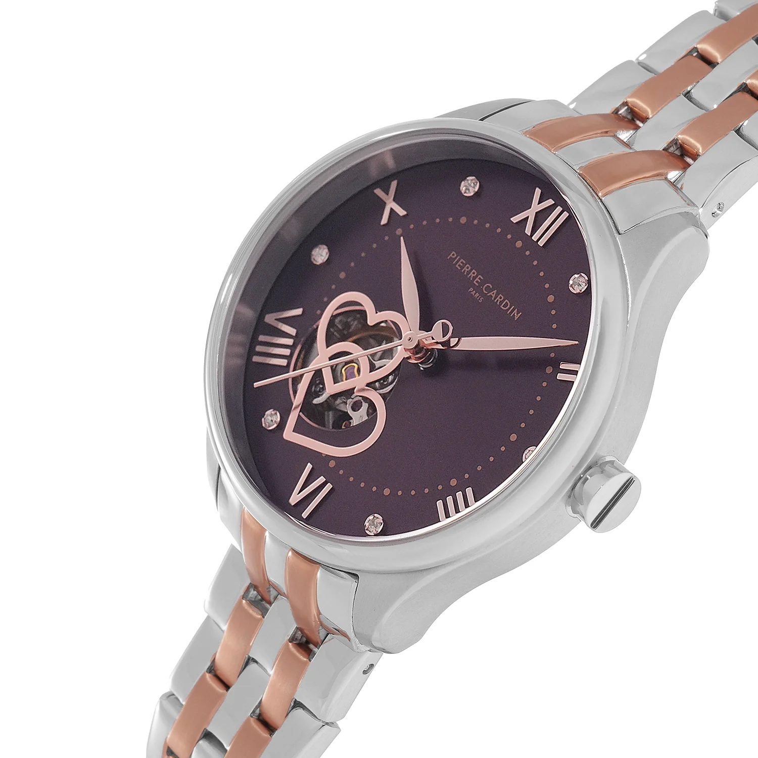Mécanique Élégante Lady 34.5mm - Stainless steel with Twotone Rose Gold and Silver Metal Strap - Image 3