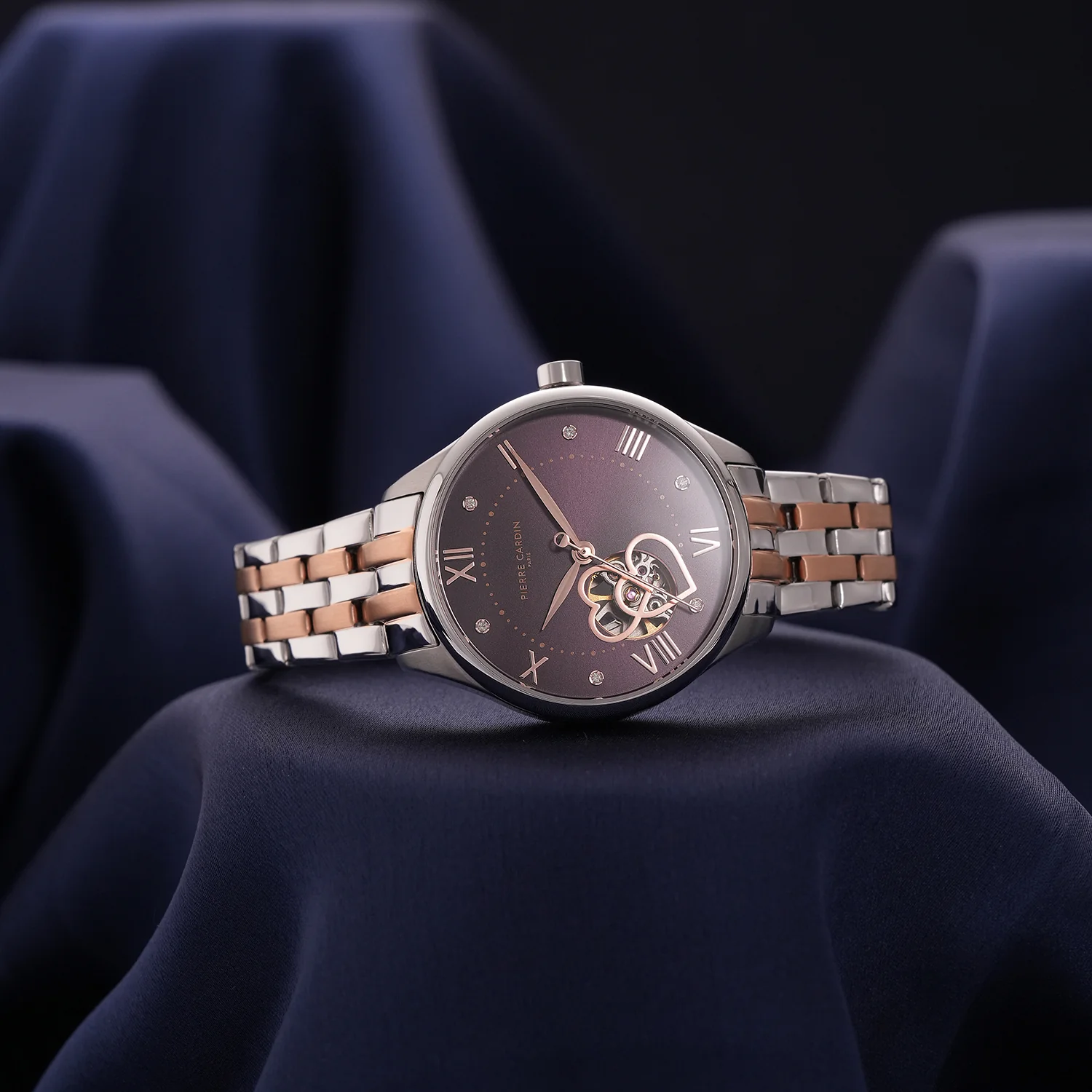 Mécanique Élégante Lady 34.5mm - Stainless steel with Twotone Rose Gold and Silver Metal Strap - Image 6