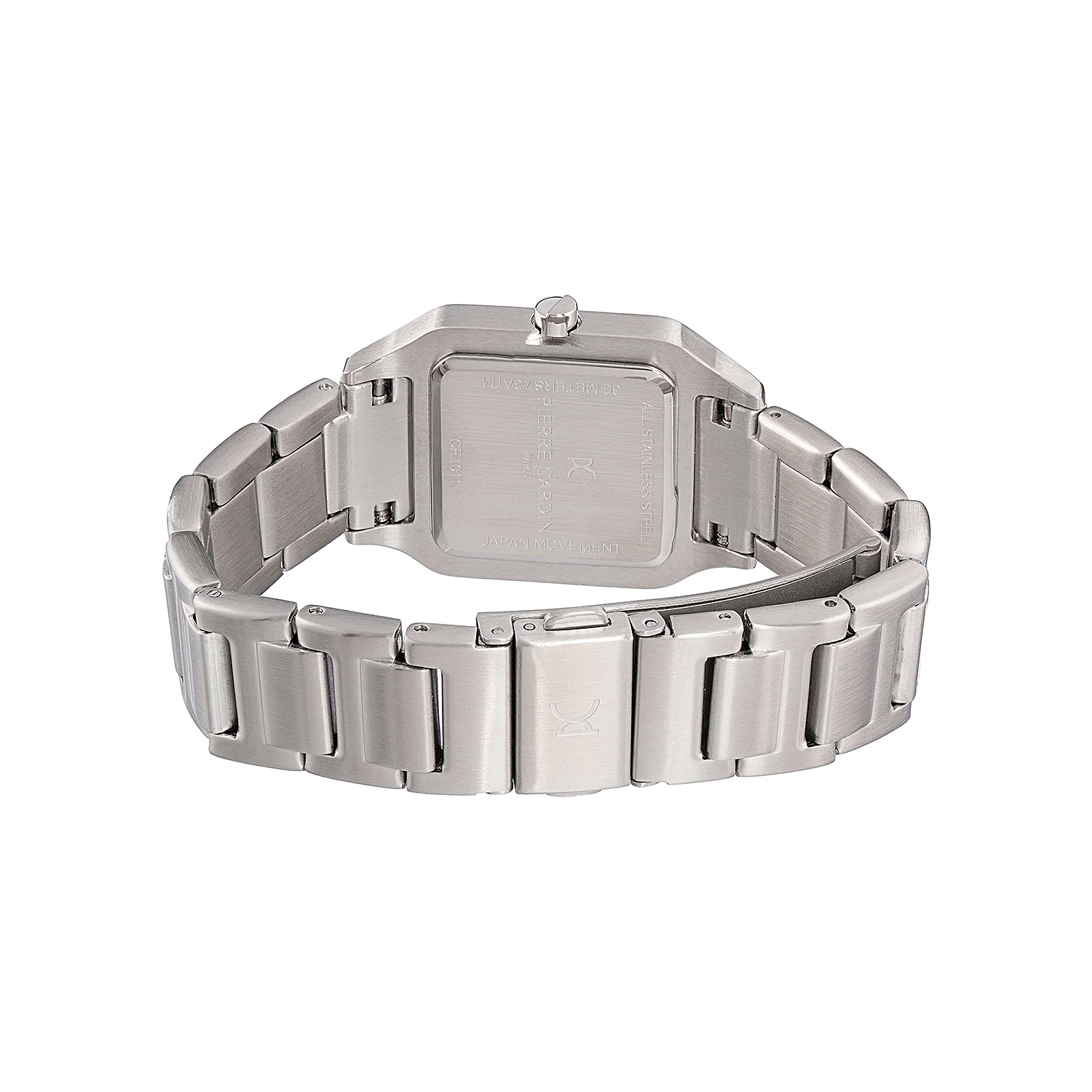 Ménilmontant Carré Womens’ Square Watch - Silver Case, Champagne Dial with Silver Metal Strap - Image 4