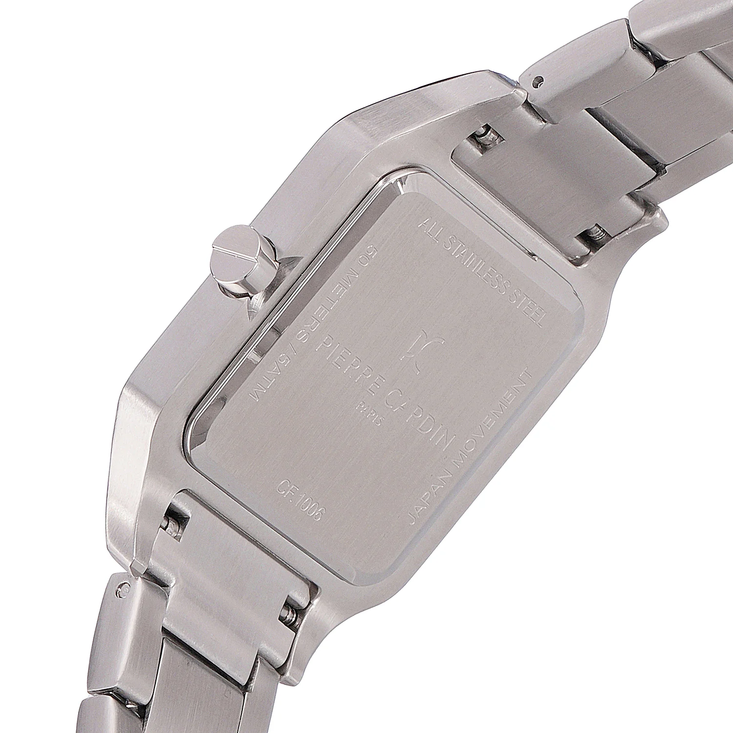 Ménilmontant Carré Men’s Square Watch - Silver Case, Blue Dial with Silver Metal Strap - Image 5