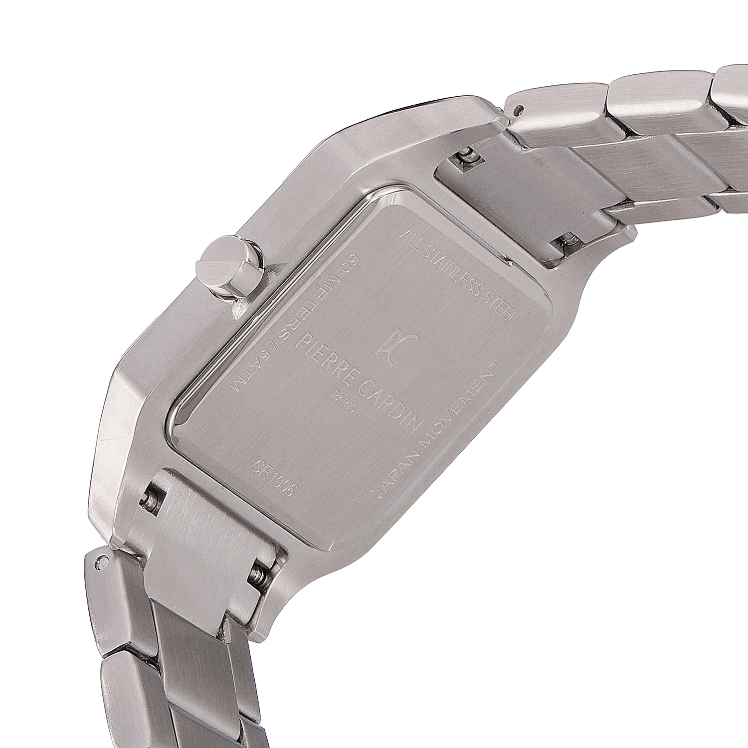 Ménilmontant Carré Men’s Square Watch - Two-Tone Gold & Silver Case, Blue Dial with Two-Tone Gold & Silver Strap - Image 4