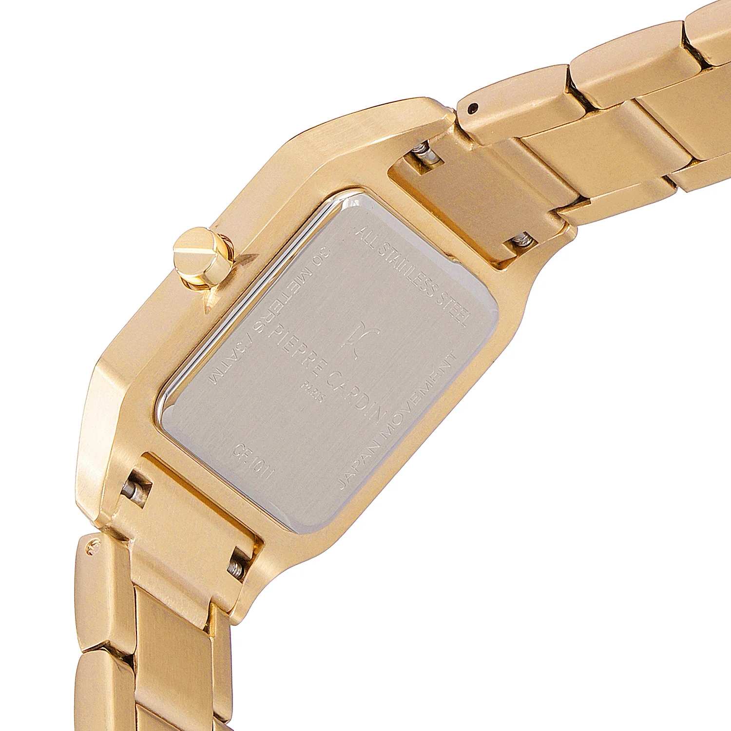 Ménilmontant Carré Women’s Square Watch - Gold Case, Champagne Dial with Gold Metal Strap - Image 4