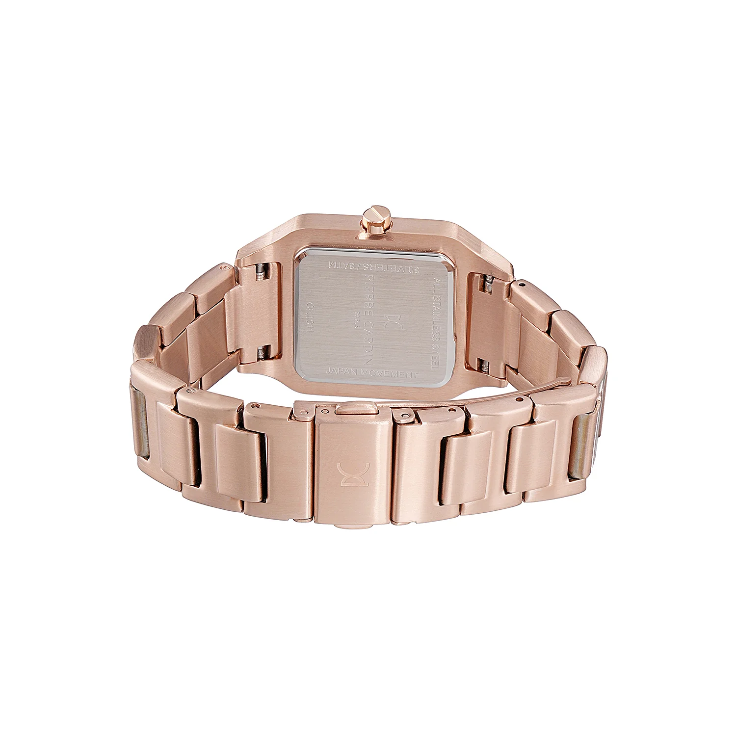 Ménilmontant Carré Women’s Square Watch - Rose Gold Case, Pale Pink Dial with Rose Gold Metal Strap - Image 3