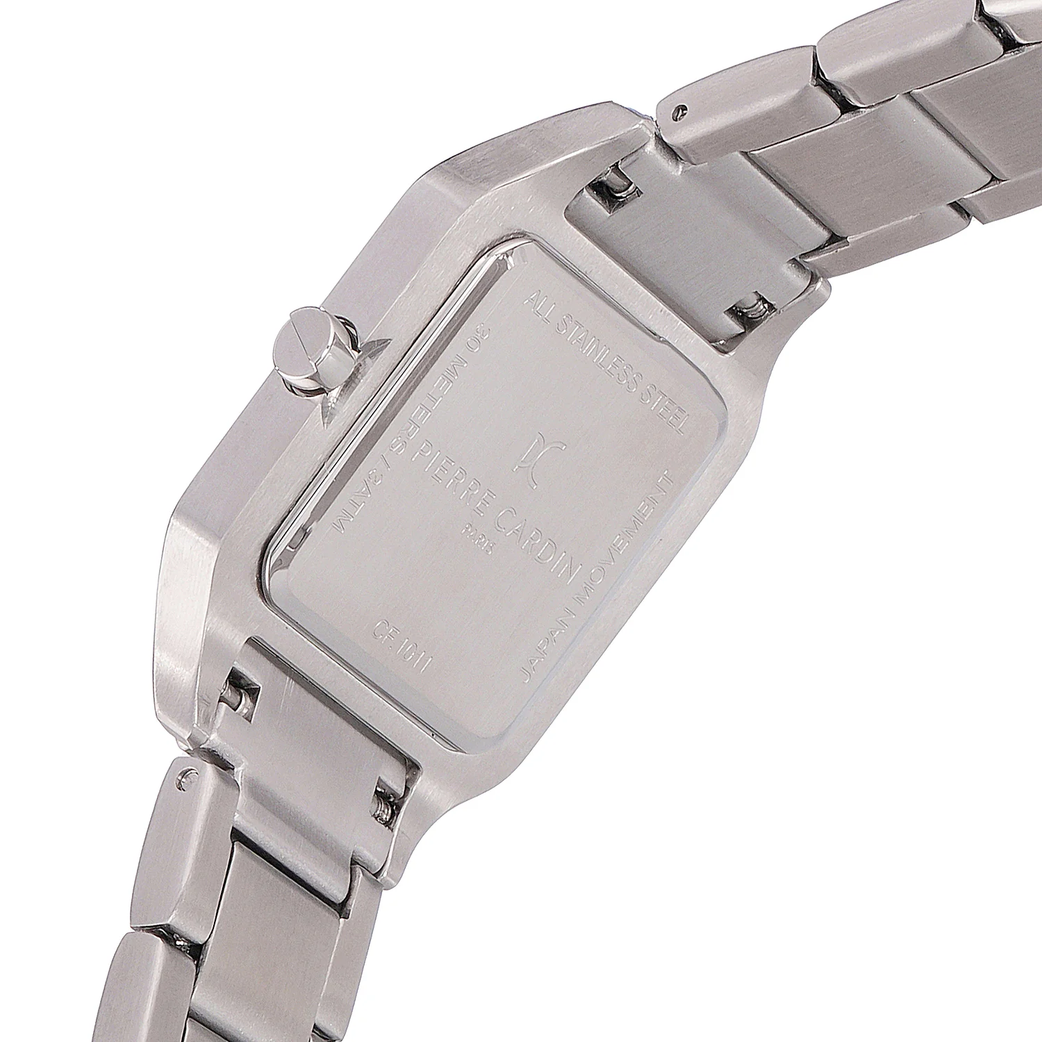 Ménilmontant Carré Women’s Square Watch - Two-Tone Rose Gold & Silver Case, Pale Pink Dial with Two-Tone Metal Strap - Image 4