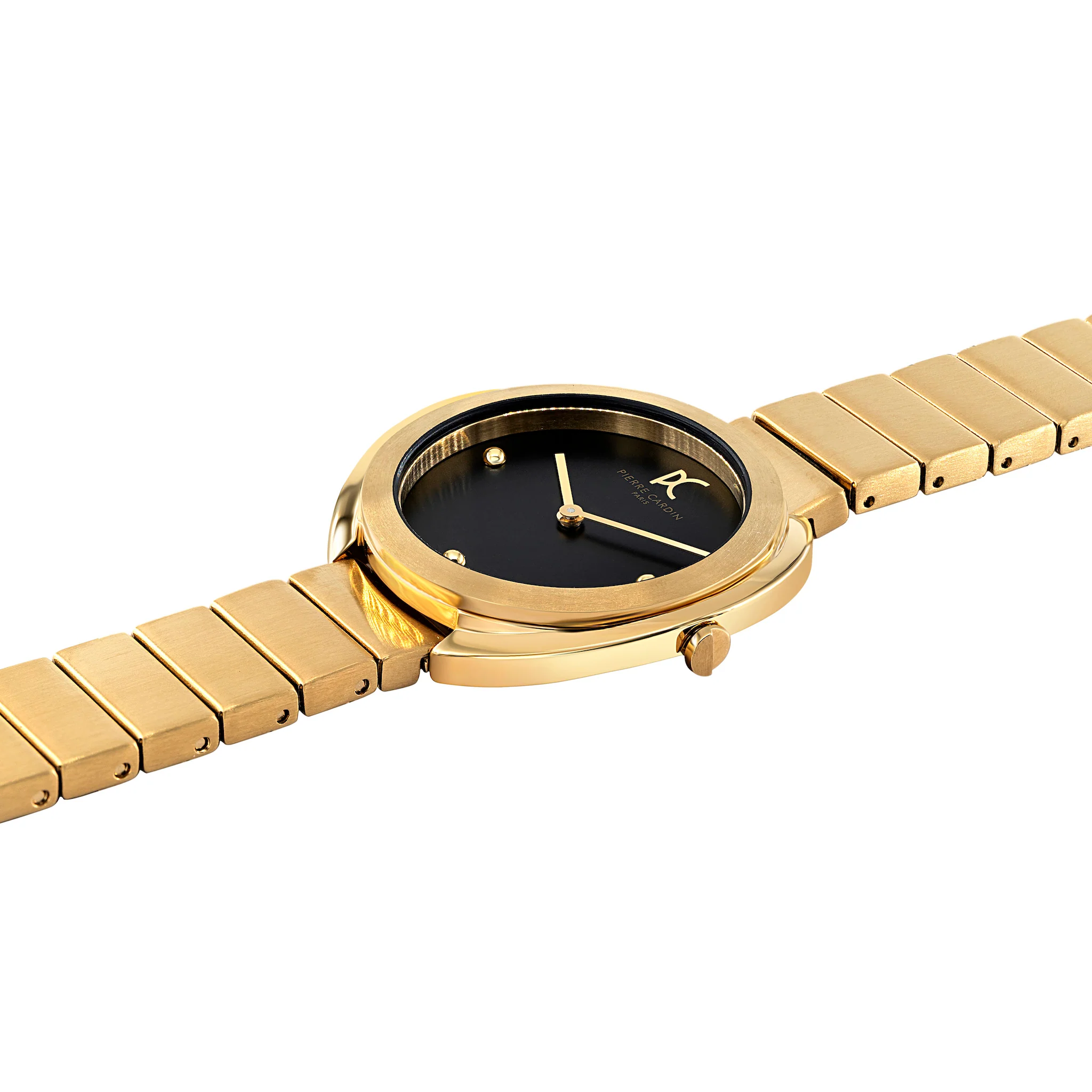 Montmartre Gold Watch with Metal Link Strap - Image 3