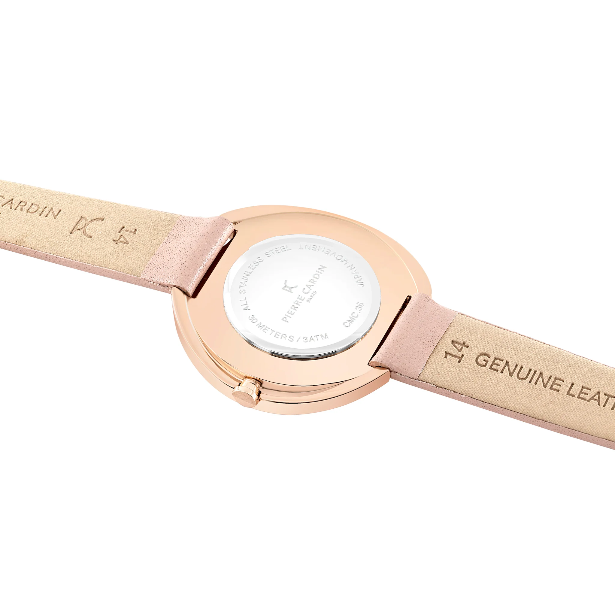 Montmartre Rose Gold Watch with Pink Leather Strap - Image 4