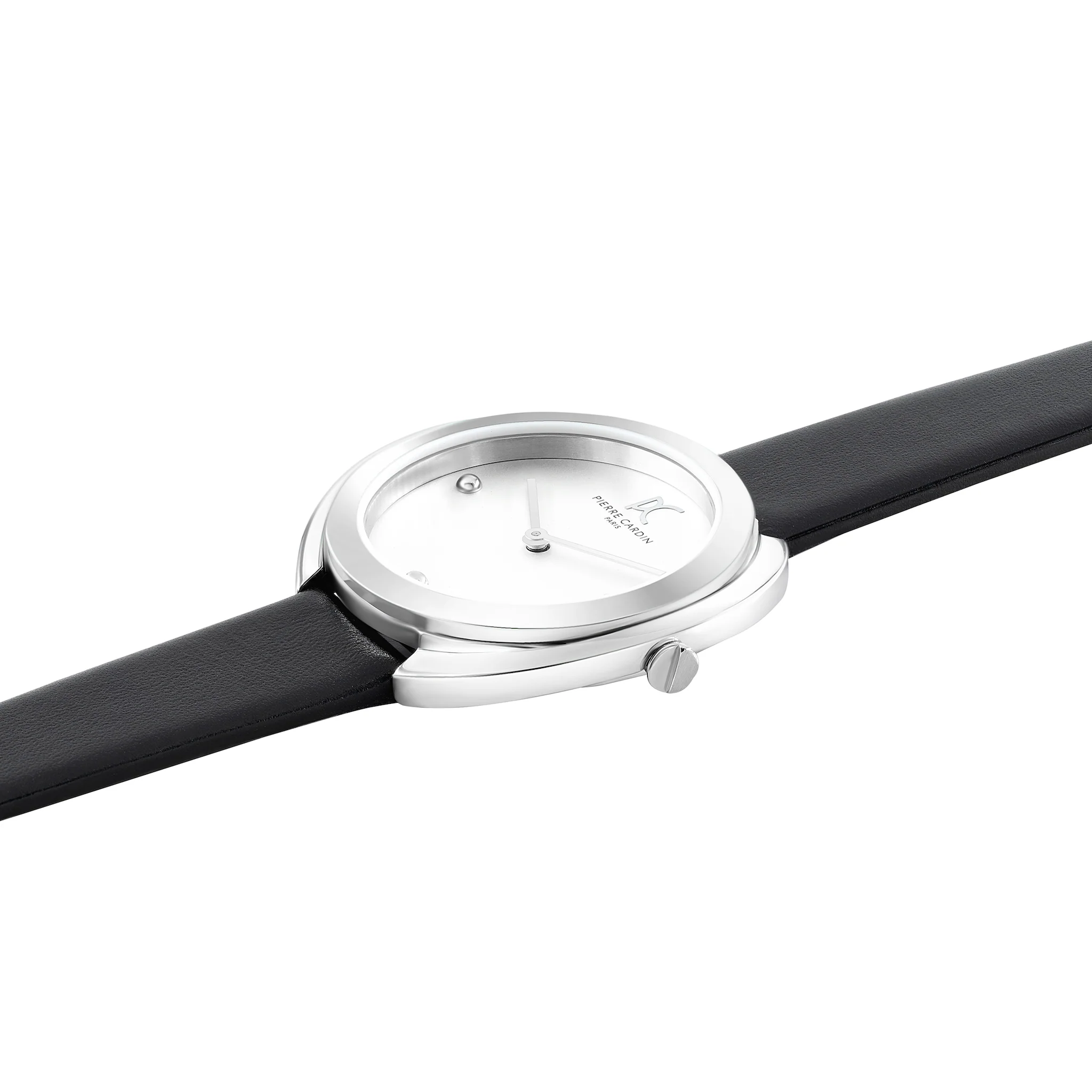 Montmartre Silver Watch with Black Leather Strap - Image 3