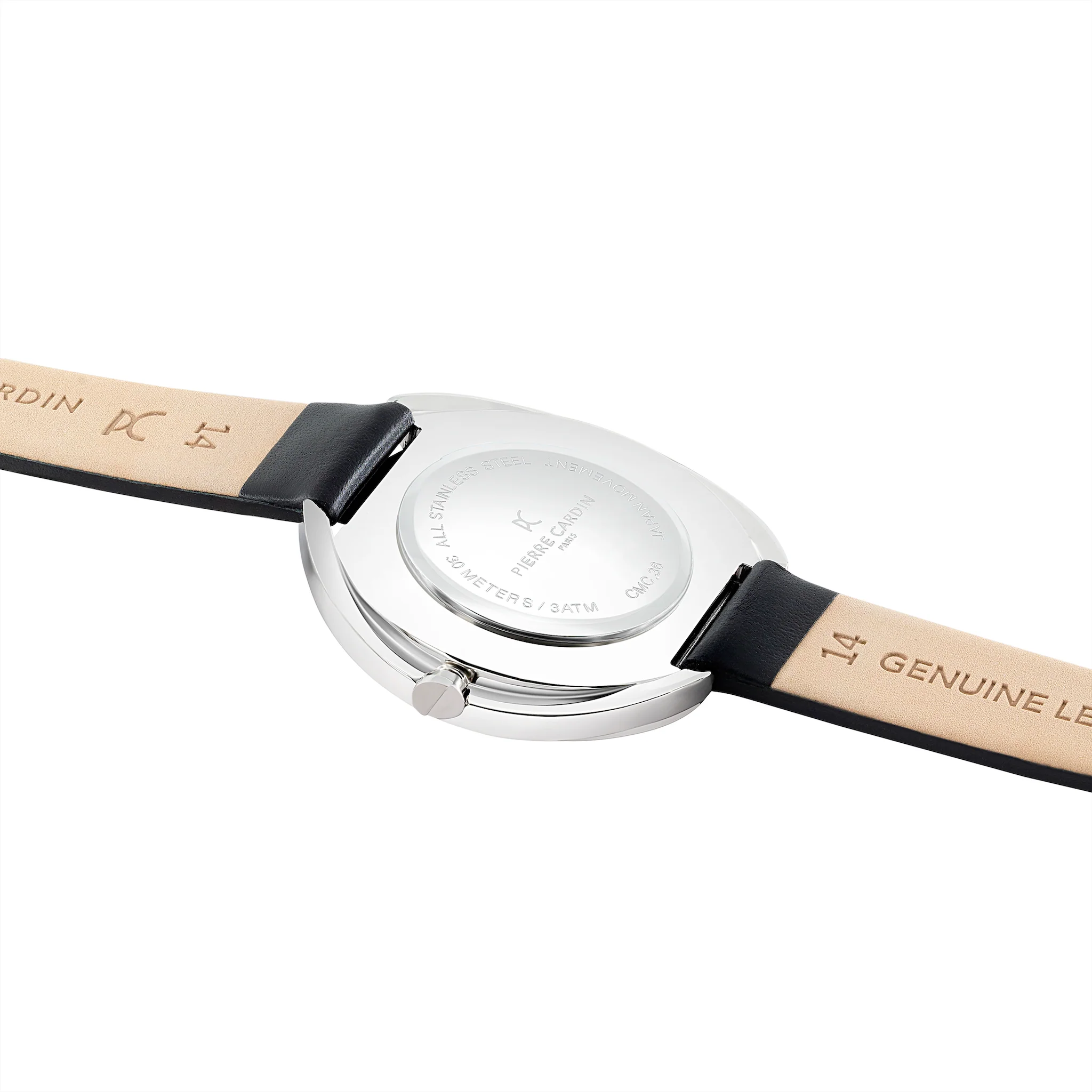 Montmartre Silver Watch with Black Leather Strap - Image 4