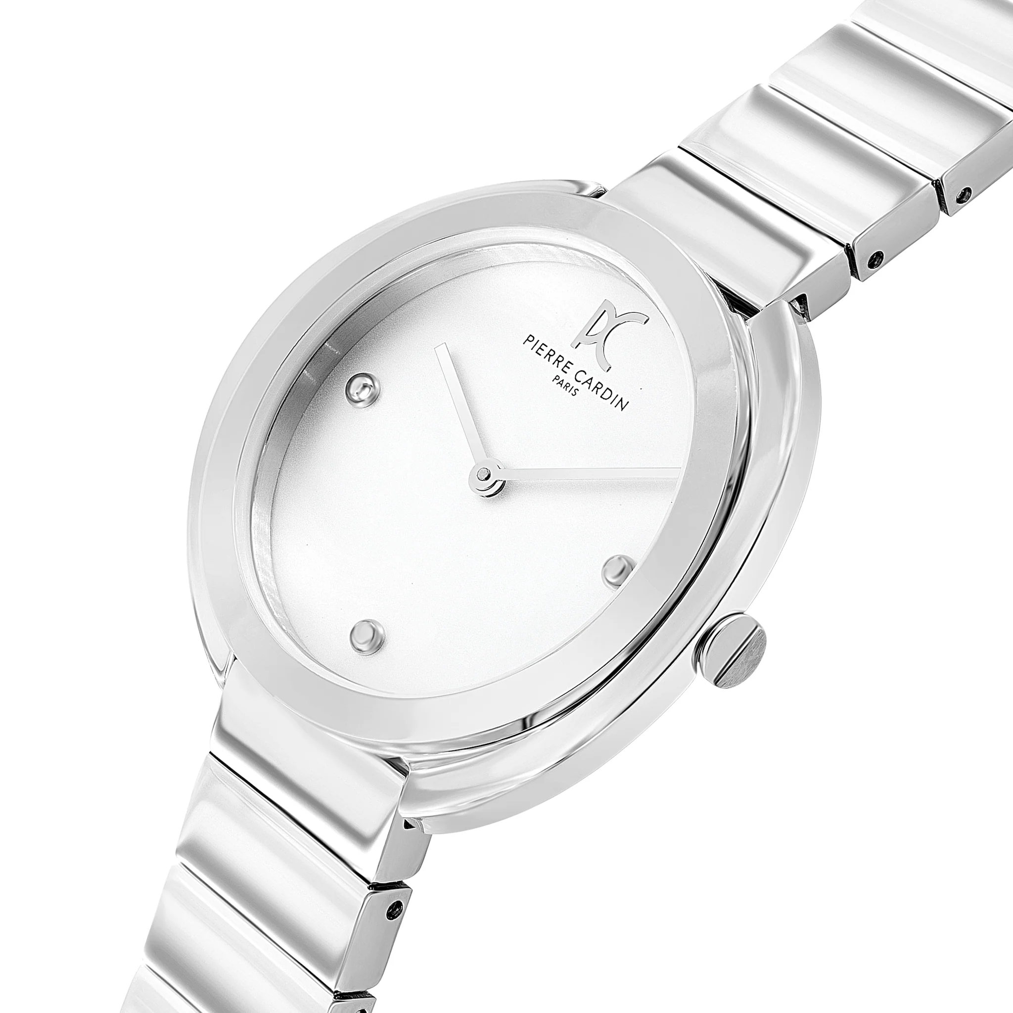 Montmartre Silver Watch with Metal Link Strap - Image 2
