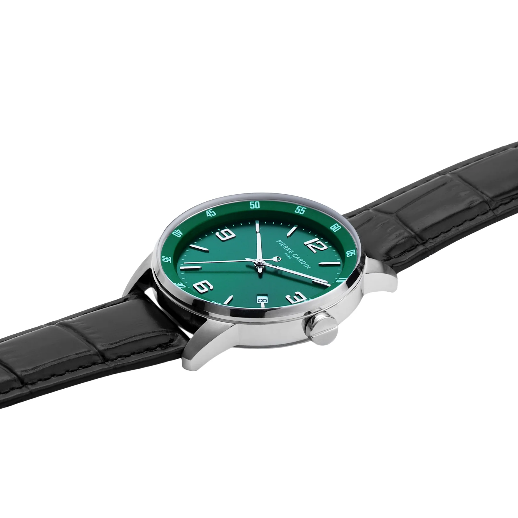 Montrouge Opulent Green Dial watch with Black Leather Strap - Image 3