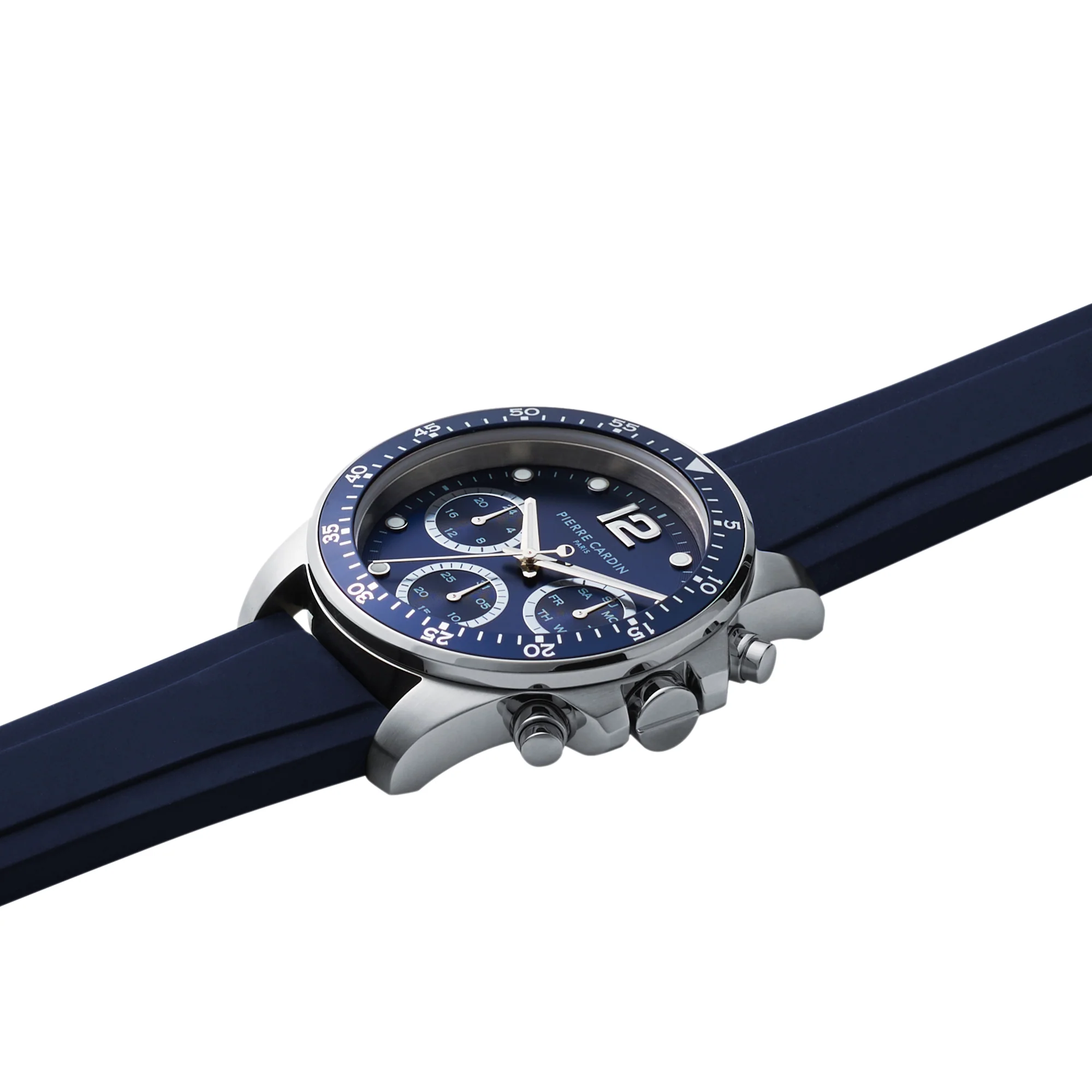 Nation Swank Multifunction watch with Blue Dial with Blue Bezel with a Rubber Strap - Image 3