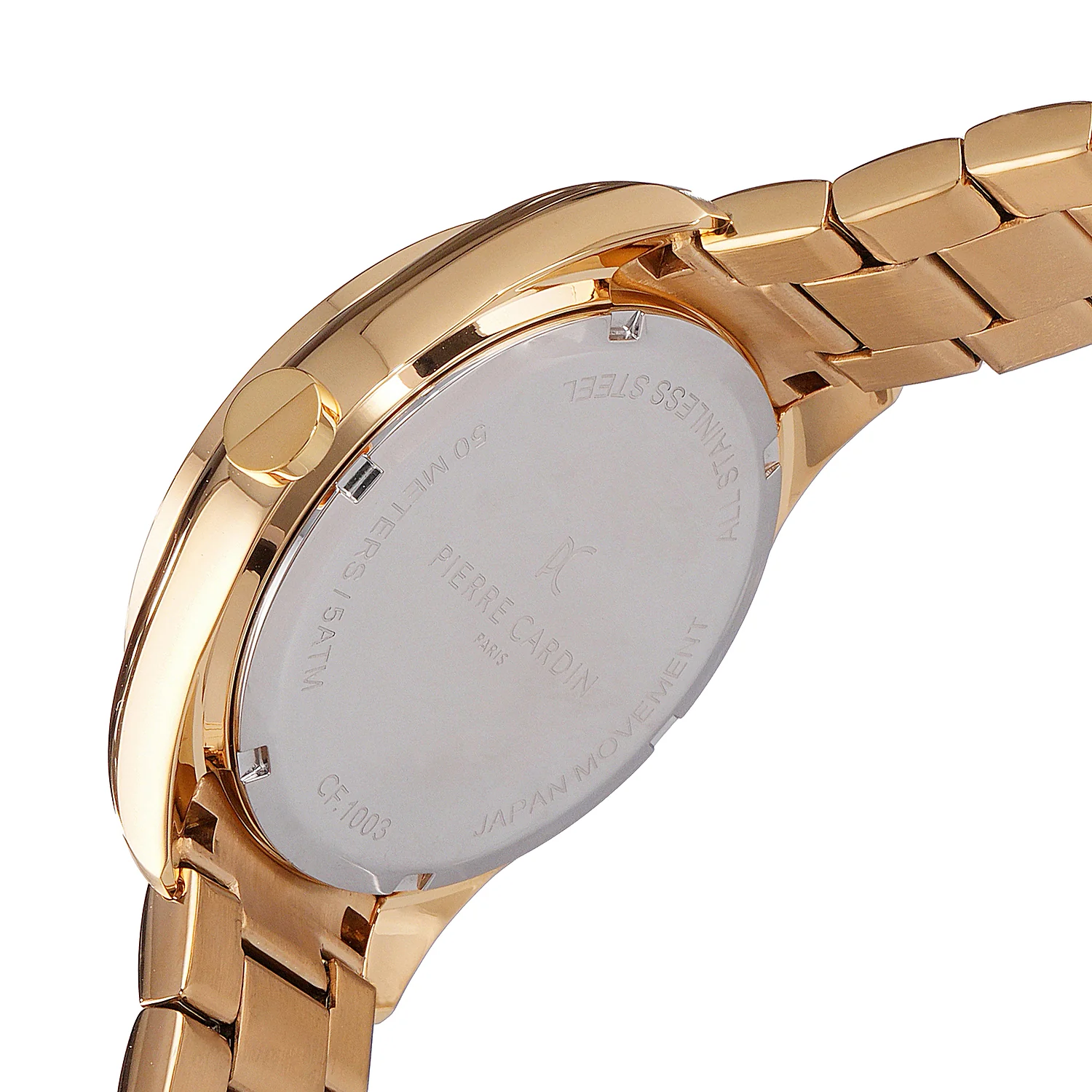 Nation Verre Men’s 42mm Sport Watch - Gold Case, Green Bezel, Green Silicone Strap - Image 5