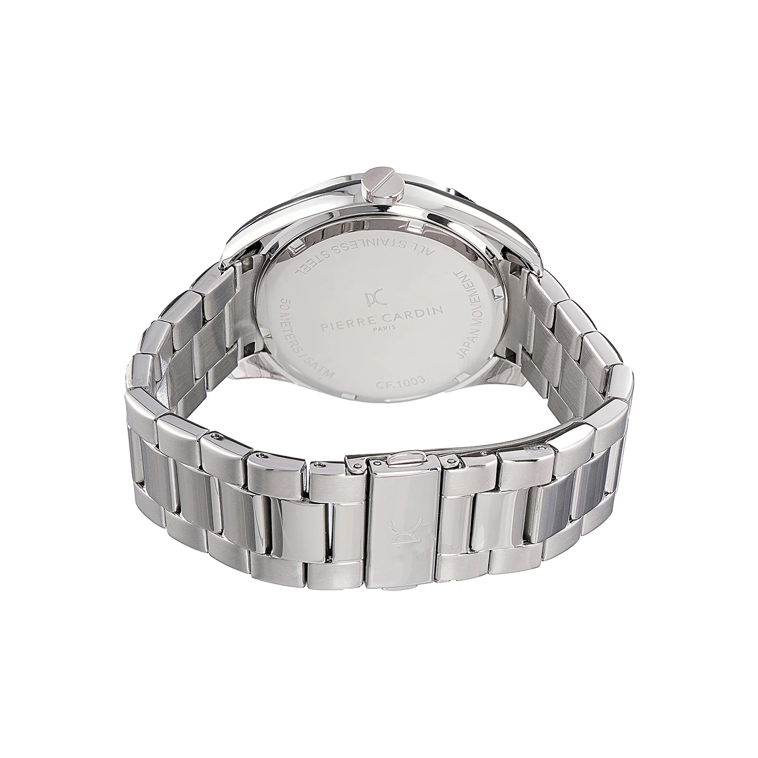 Nation Verre Men’s 42mm Sport Watch - Silver Case, Blue Bezel, Blue Dial with Silver Metal Strap - Image 3