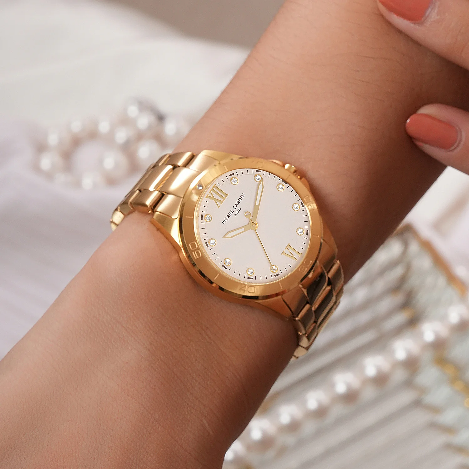 Observatoire Éclat Ladies’ Watch - Gold Case with Champagne Dial and Crystal Indexes - Image 7