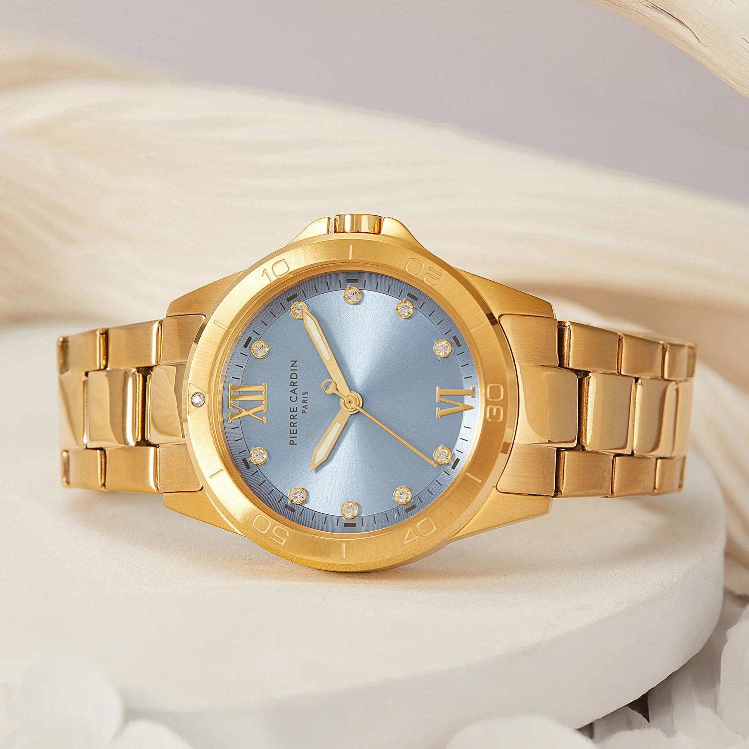 Observatoire Éclat Ladies’ Watch - Gold Case with Clear Sky Dial and Crystal Indexes - Image 6