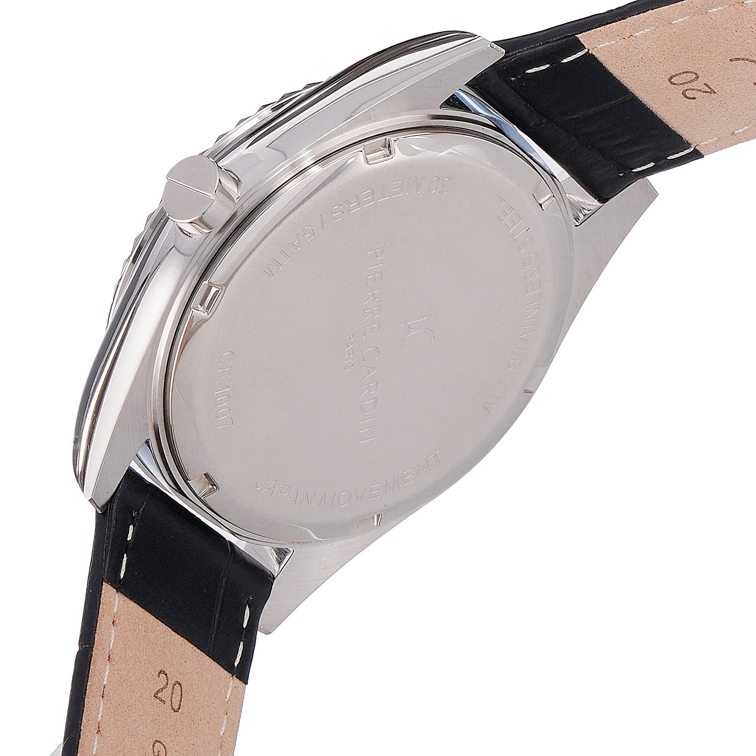 Opéra Timbre Men’s Watch - Two-Tone Rose Gold & Silver Case, Champagne Dial with Black Leather Strap - Image 5