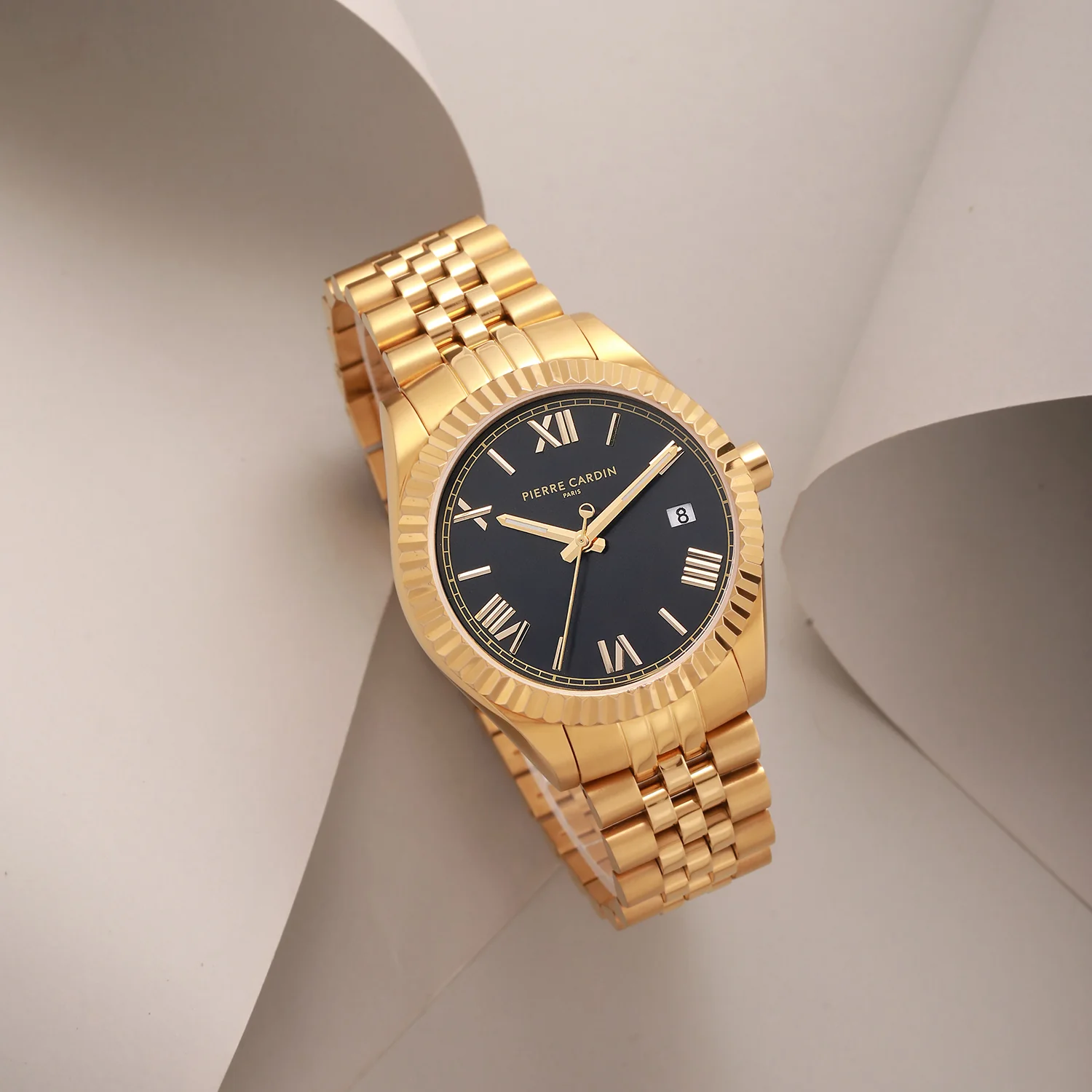 Opéra Timbre Mens 40mm - Gold with Gold Metal Strap - Image 7