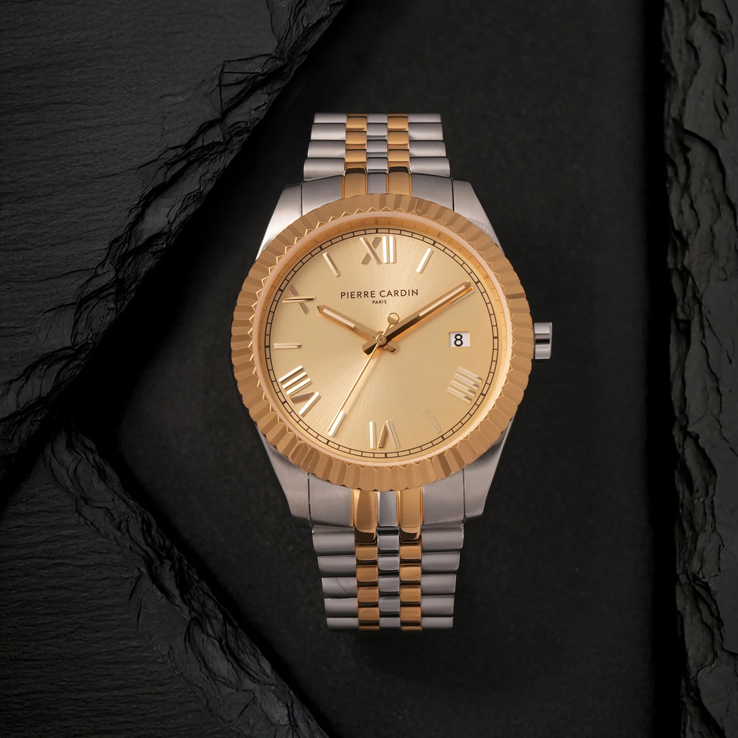Opéra Timbre Mens 40mm - Twotone Gold and Silver with Twotone Gold and Silver Metal Strap - Image 5