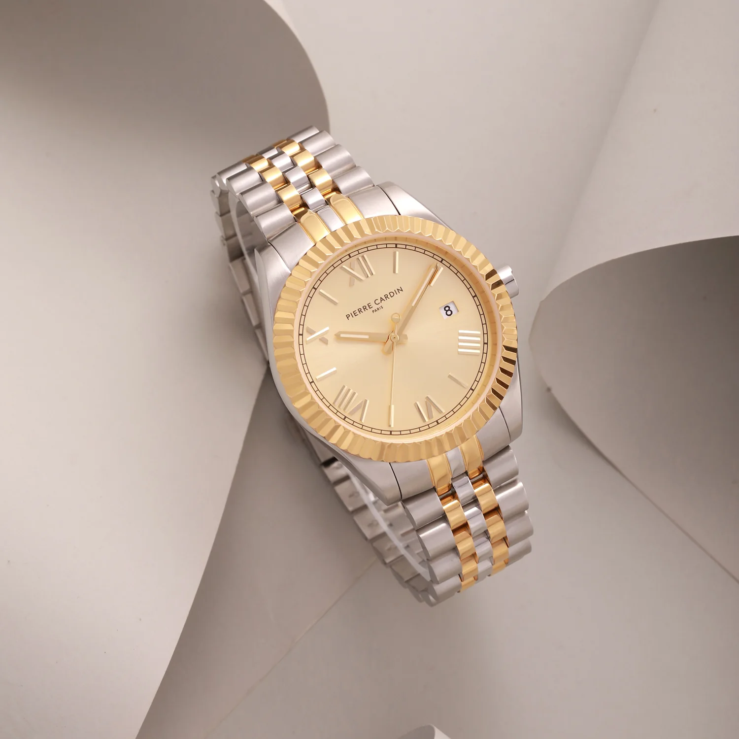 Opéra Timbre Mens 40mm - Twotone Gold and Silver with Twotone Gold and Silver Metal Strap - Image 7