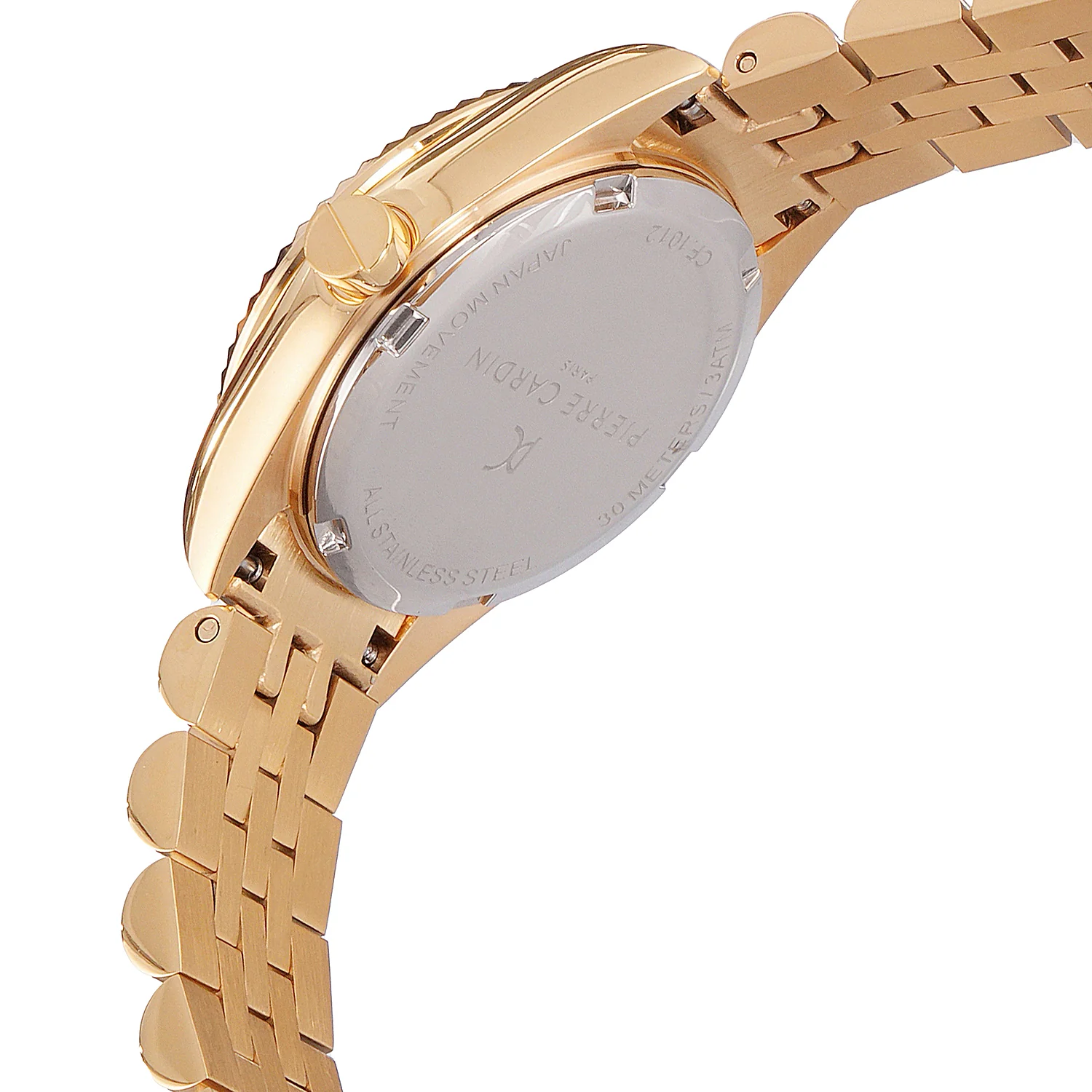 Opéra Timbre Women’s Watch - Gold Case, White Mother of Pearl Dial Look with Crystal Indexes and Gold Jubilee Strap - Image 4
