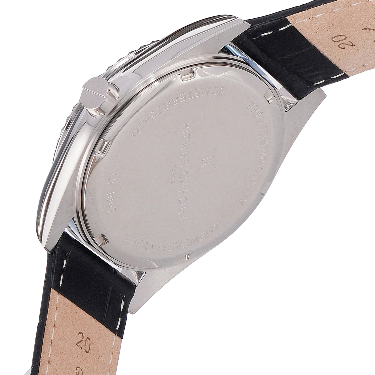 Opéra Timbre Men’s Watch - Silver Case, Black Dial with Black Leather Strap - Image 5