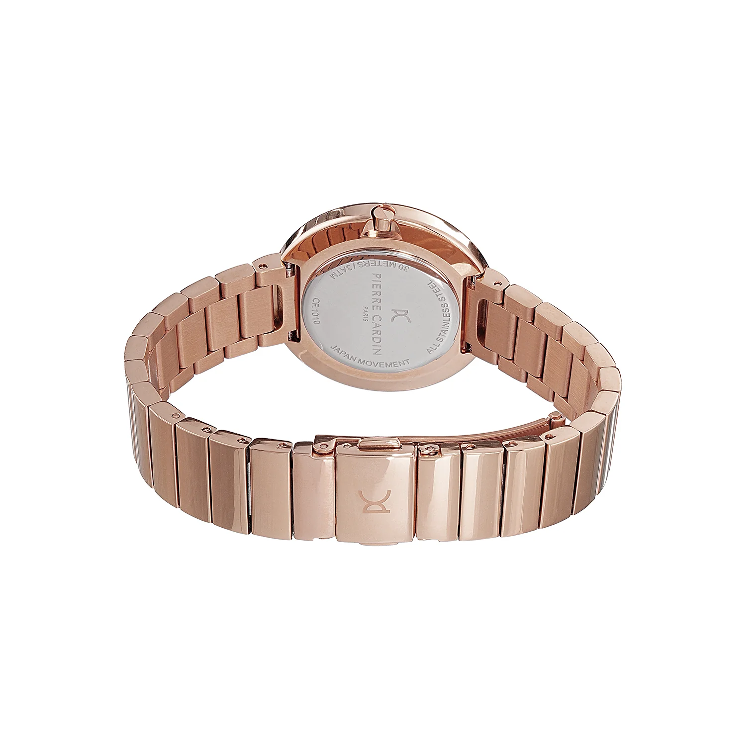 Passy Météore Ladies’ Watch - Rose Gold Case with Plum Dial, Crystal Bezel, and Metal Link Strap - Image 3