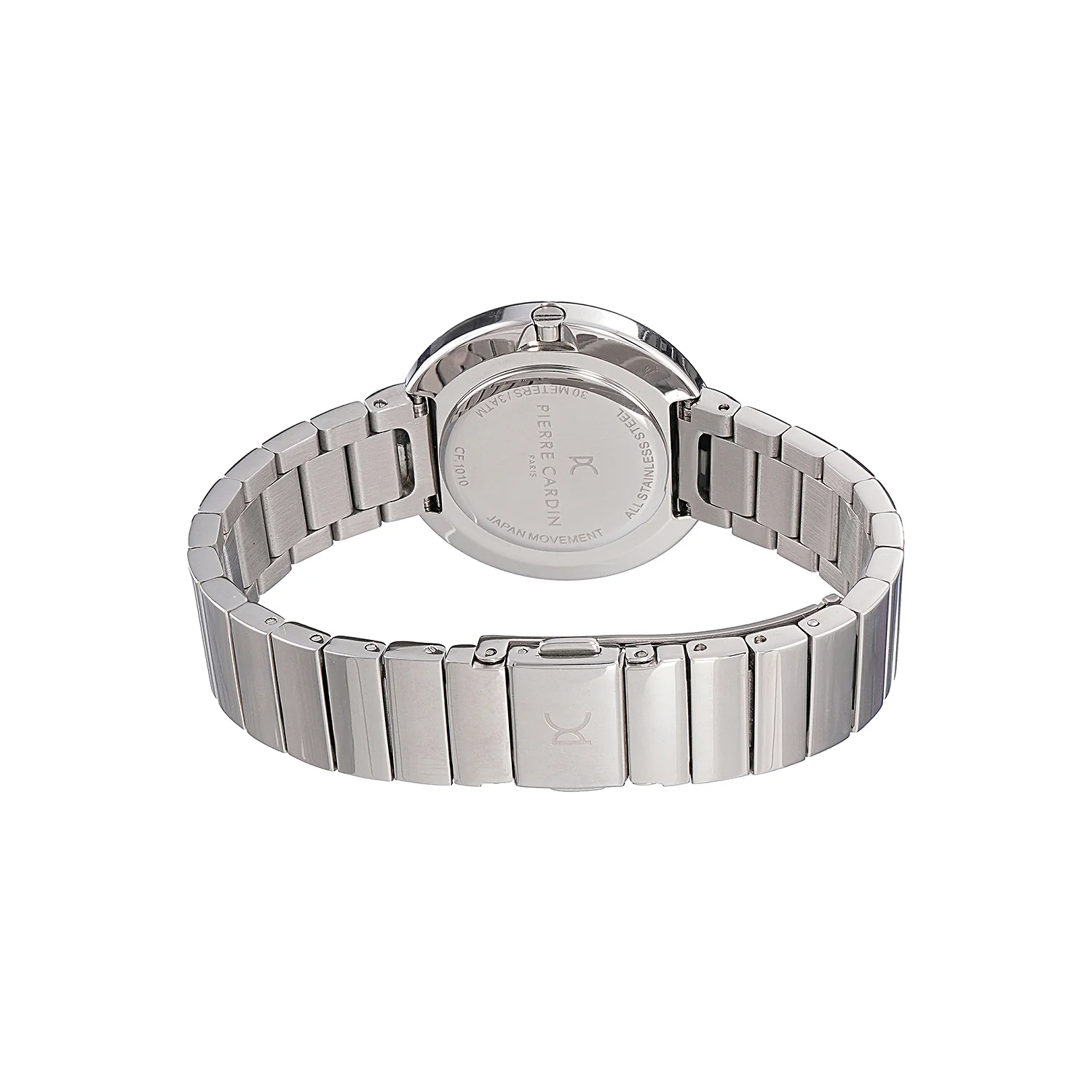 Passy Météore Ladies’ Watch - Silver Case with Clear Sky Dial, Crystal Bezel, and Metal Link Strap - Image 3