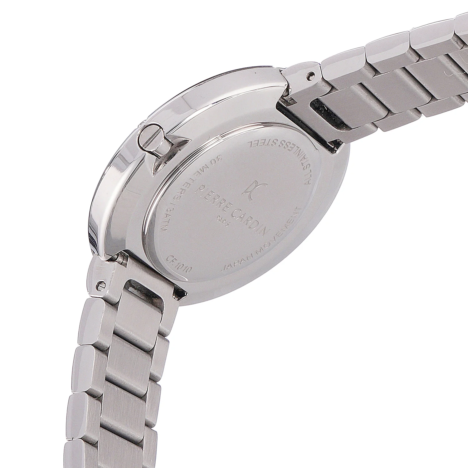 Passy Météore Ladies’ Watch - Silver Case with Clear Sky Dial, Crystal Bezel, and Metal Link Strap - Image 4