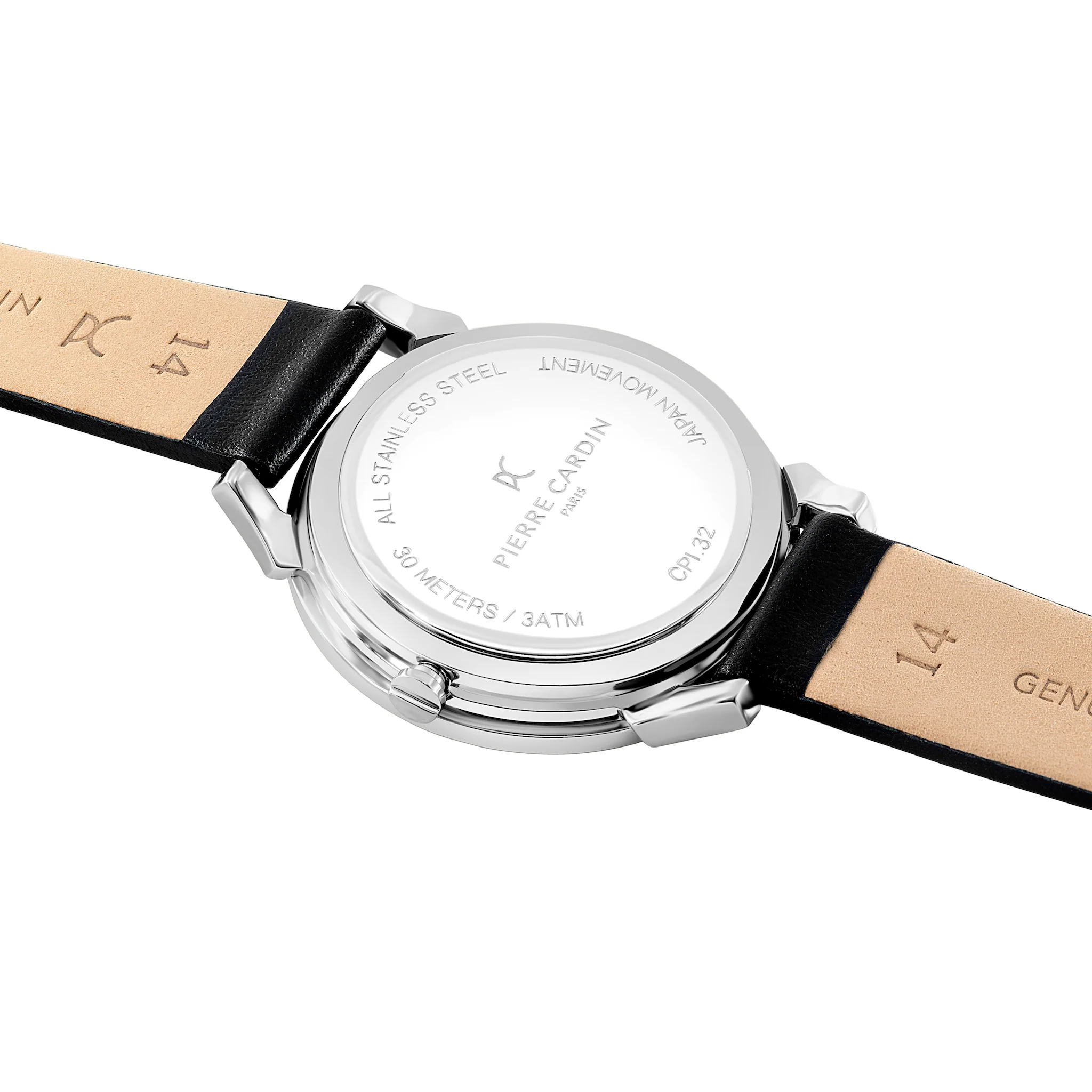 Pigalle Silver Stainless Steel Watch with Crystals and Leather Strap - Image 4