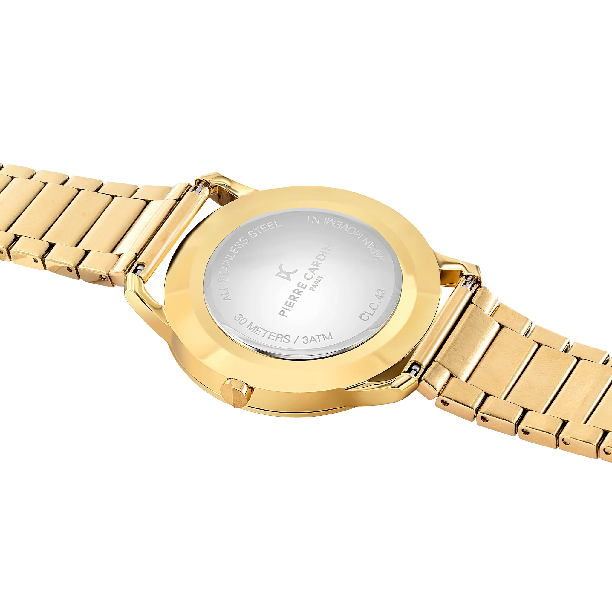 St. Germain Lines Watch with Green Dial, Gold Case and Metal Links Strap - Image 4