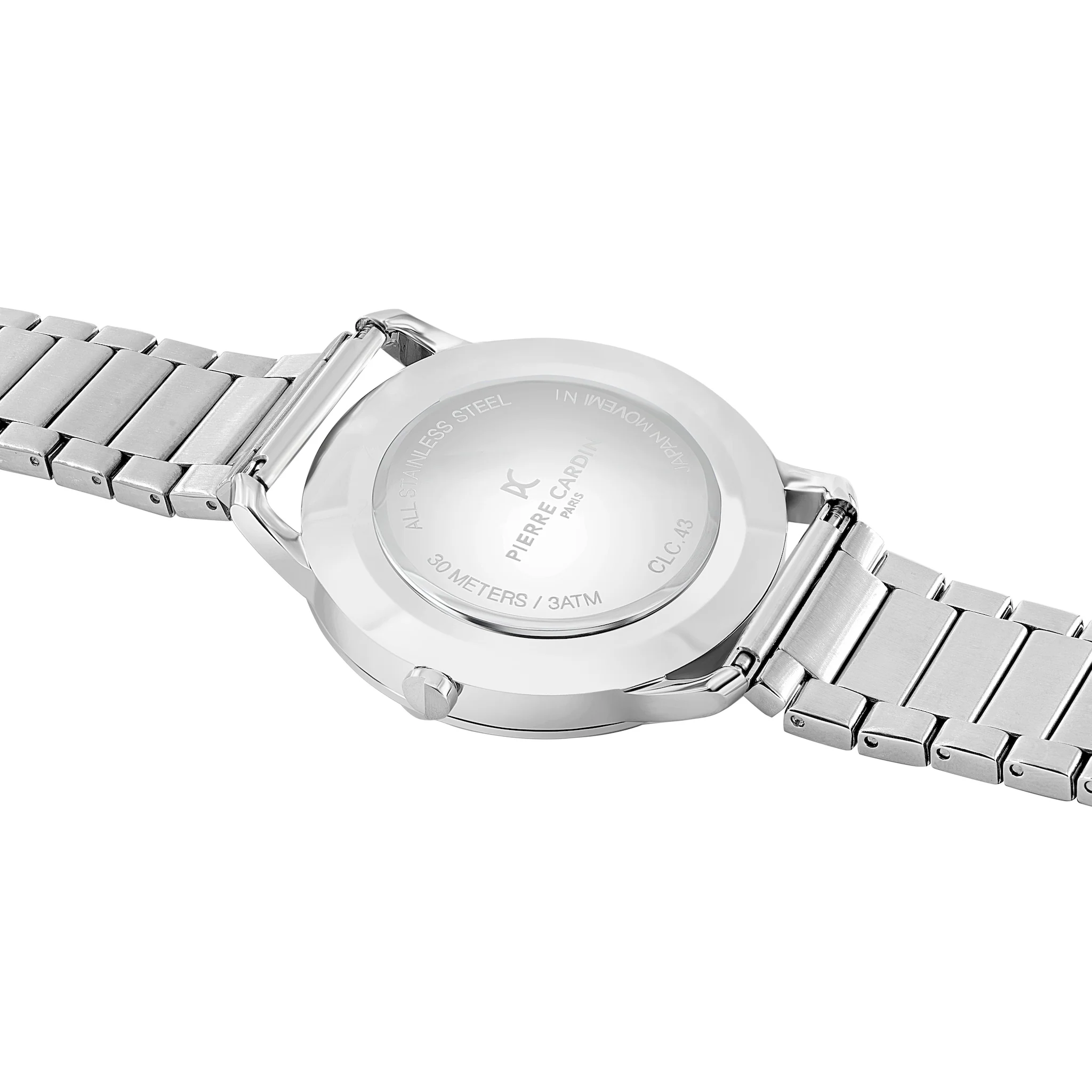 St. Germain Lines Watch with Black Dial, Silver Case and Metal Links Strap - Image 4