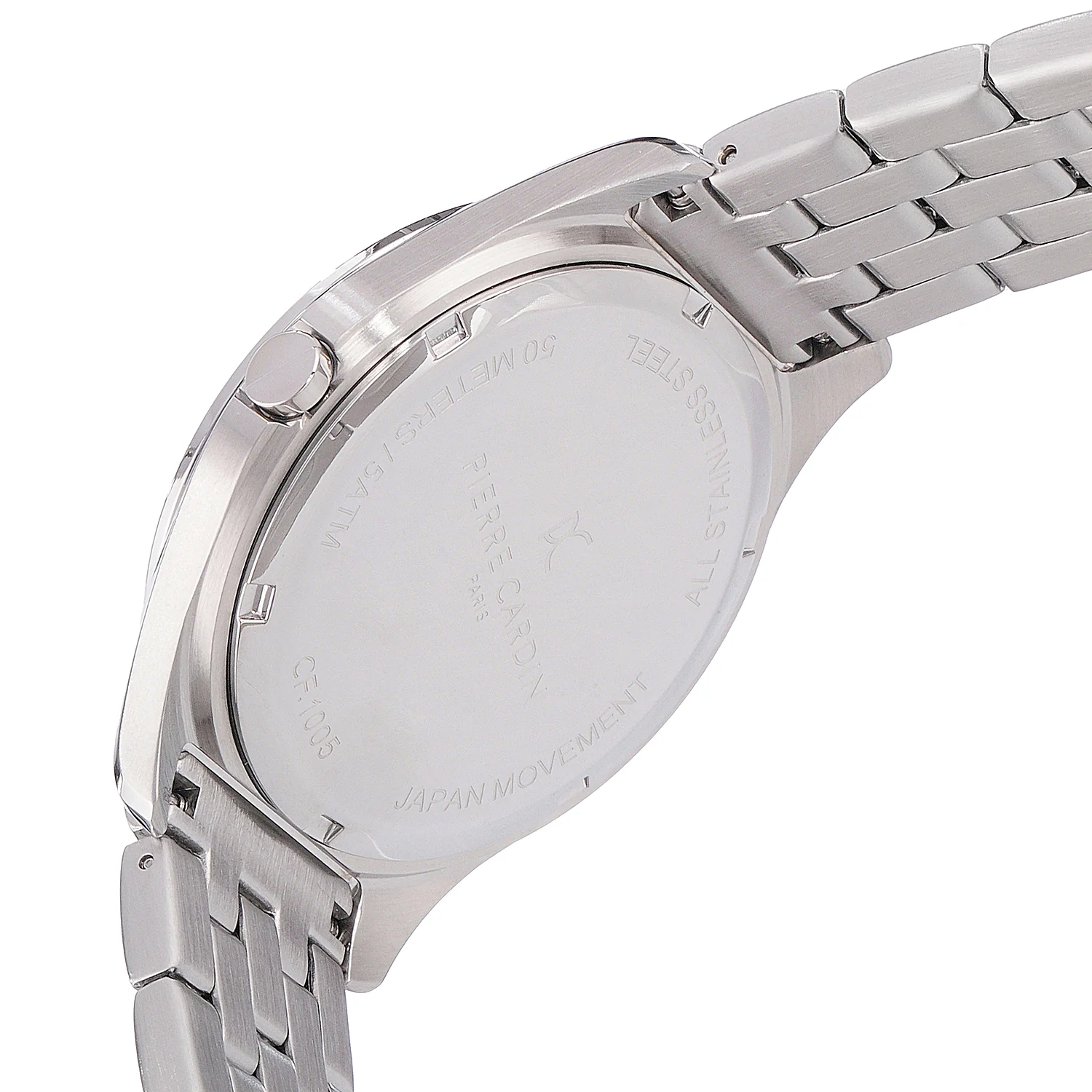 Vaugirard Aréne Men’s 42mm Classic Watch - Silver Case, Blue Dial with Silver Metal Strap - Image 4
