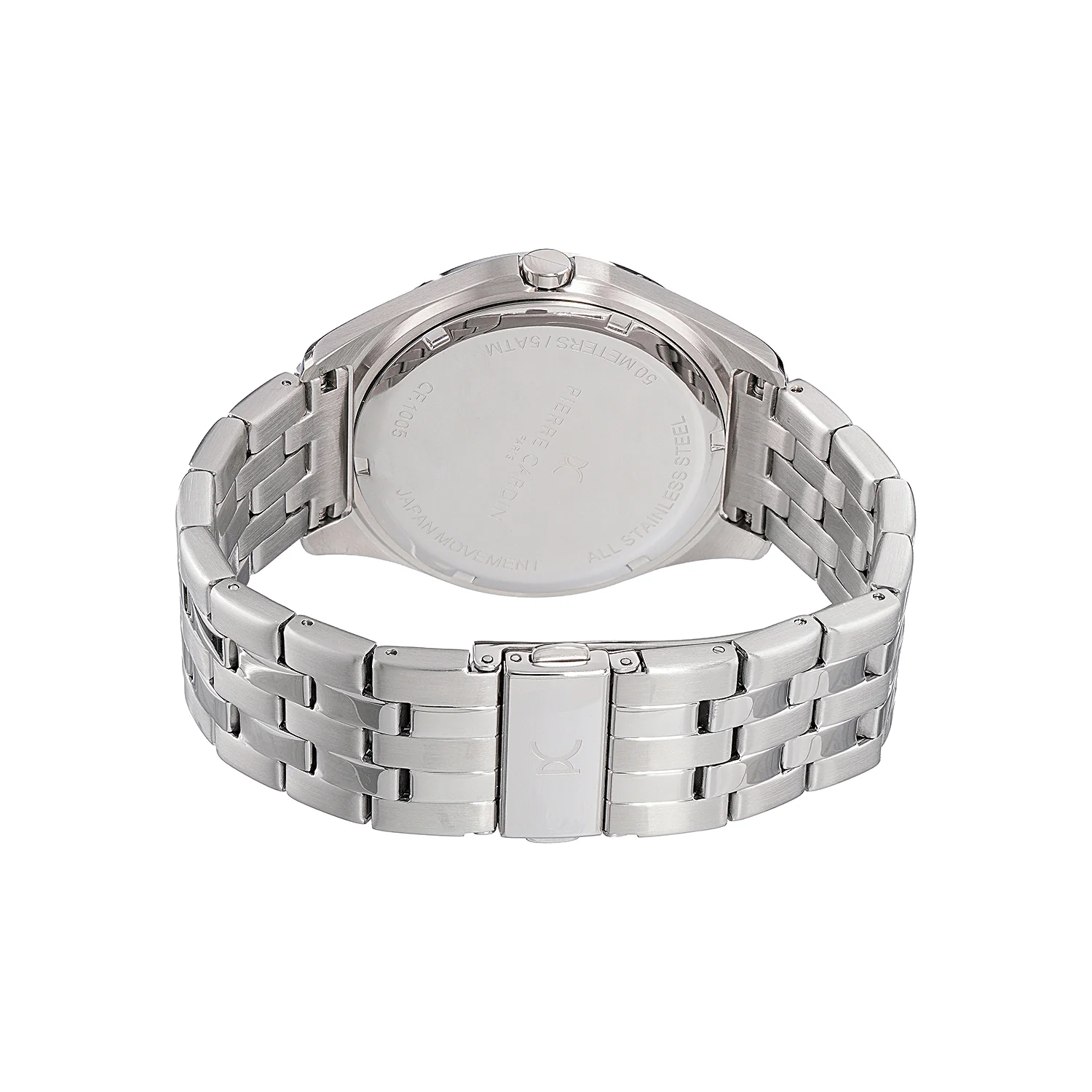 Vaugirard Aréne Men’s 42mm Classic Watch - Silver Case, Silver Dial with Silver Metal Strap - Image 3