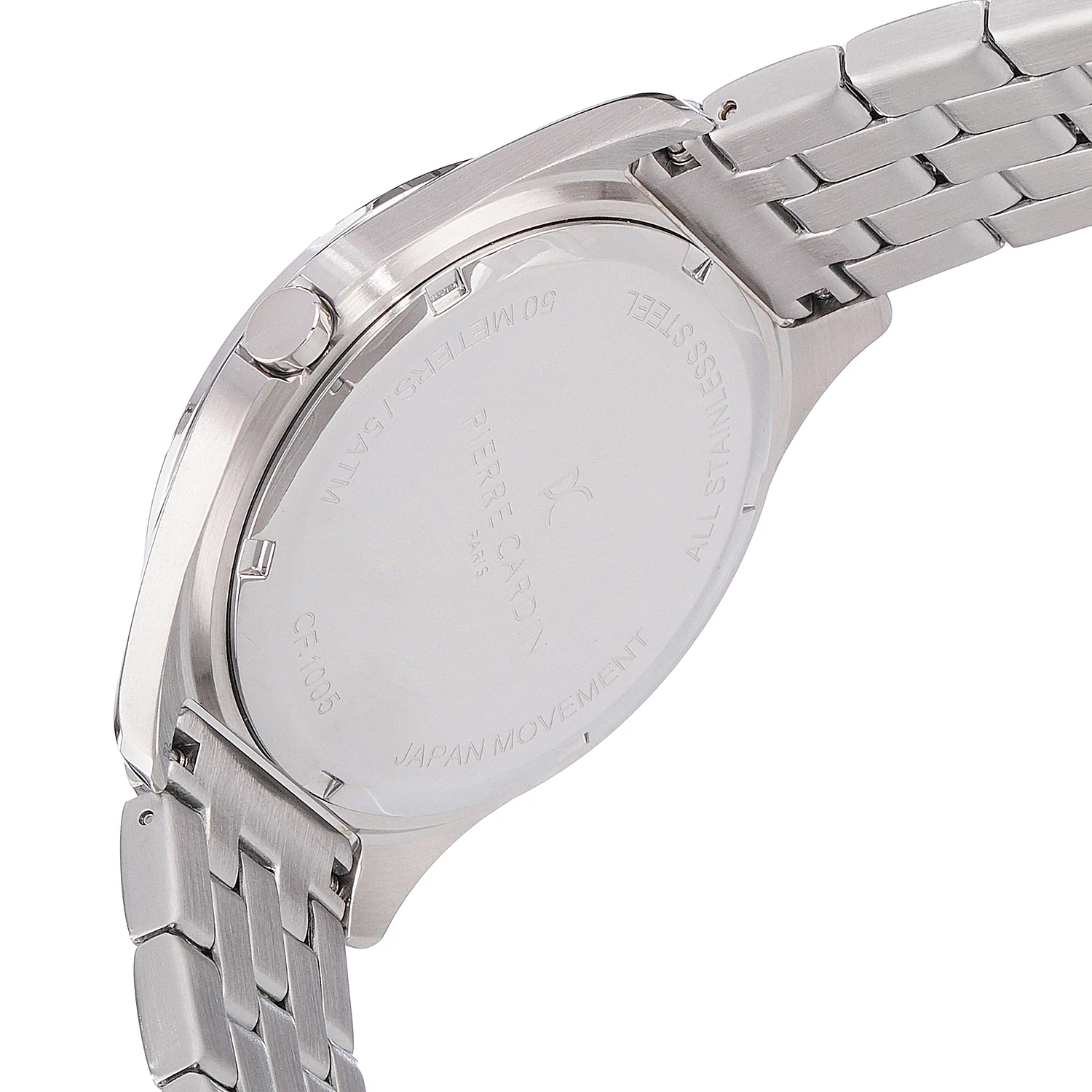 Vaugirard Aréne Men’s 42mm Classic Watch - Silver Case, Silver Dial with Silver Metal Strap - Image 4