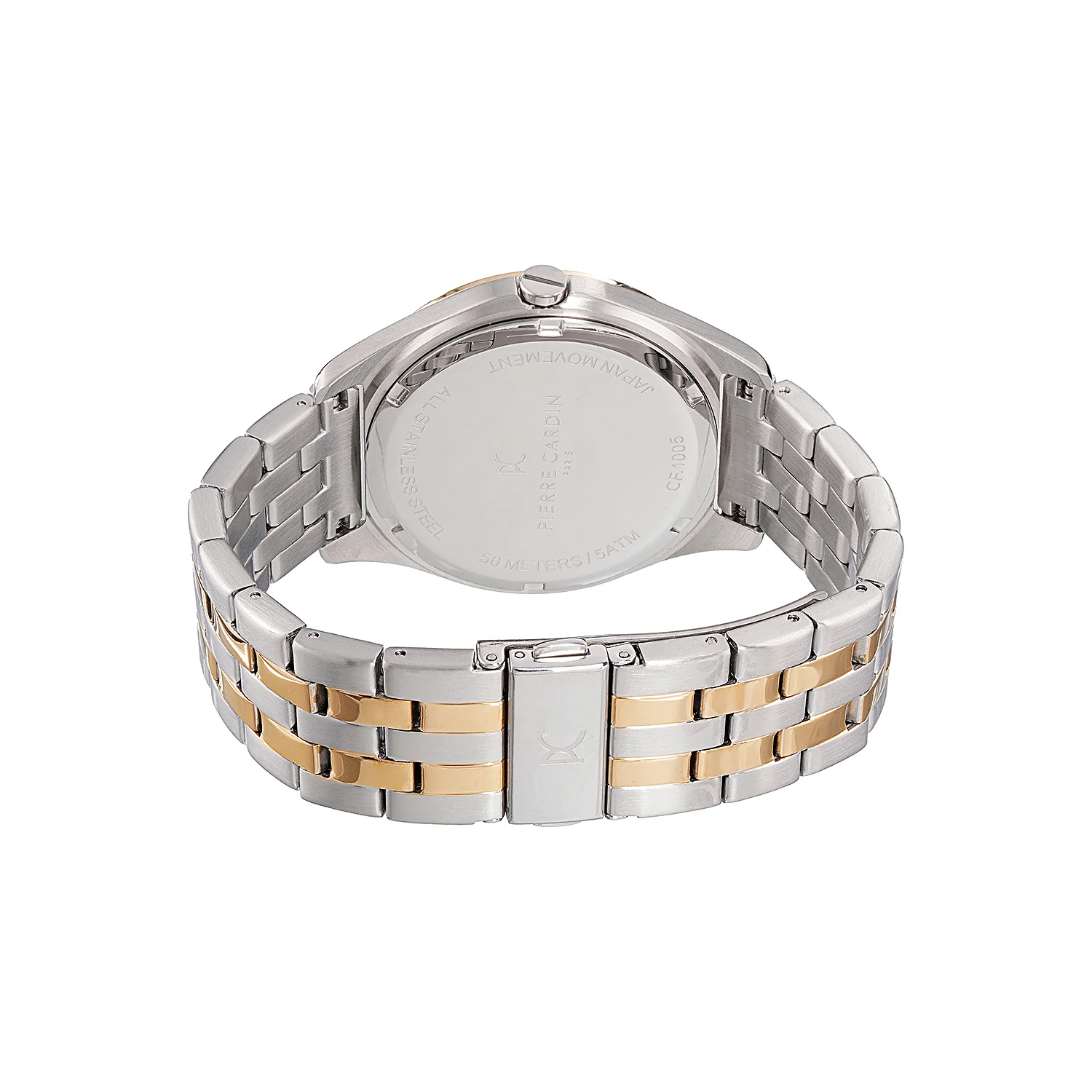 Vaugirard Aréne Men’s 42mm Classic Watch - Two-Tone Gold & Silver Case, Blue Dial with Silver Metal Strap - Image 3