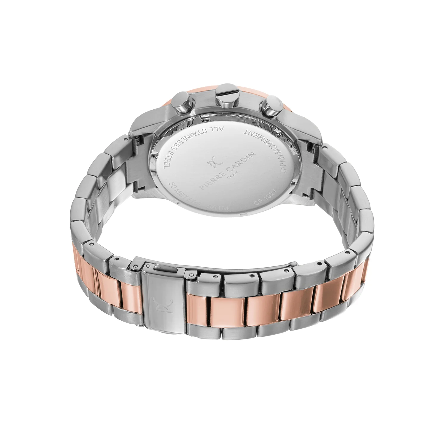 Velocity Mulitdrive Mens 41mm - Twotone Rose Gold and Silver with Twotone Rose Gold and Silver Metal Strap - Image 3