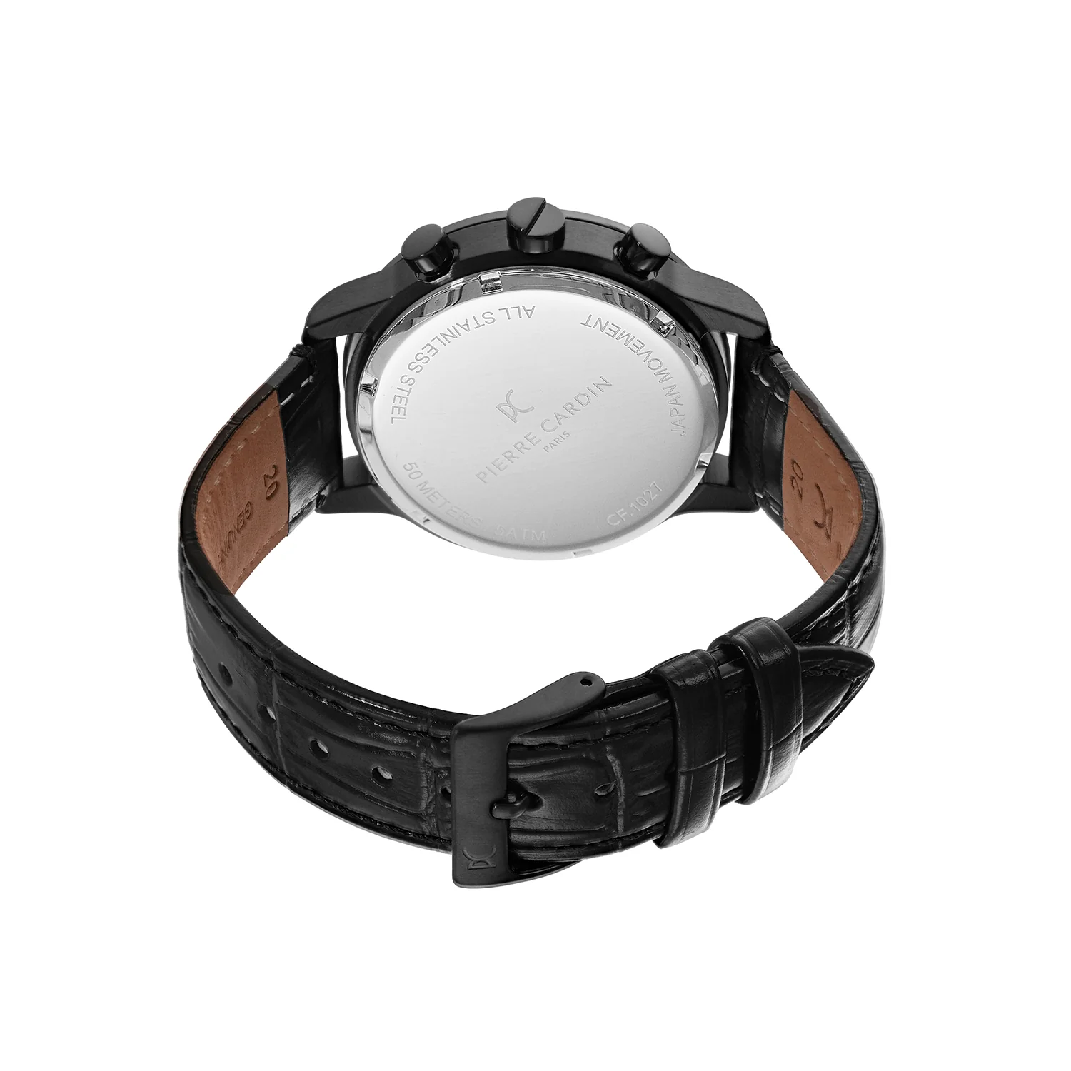 Velocity Mulitdrive Mens 41mm - IP Black with Black Leather Strap - Image 4