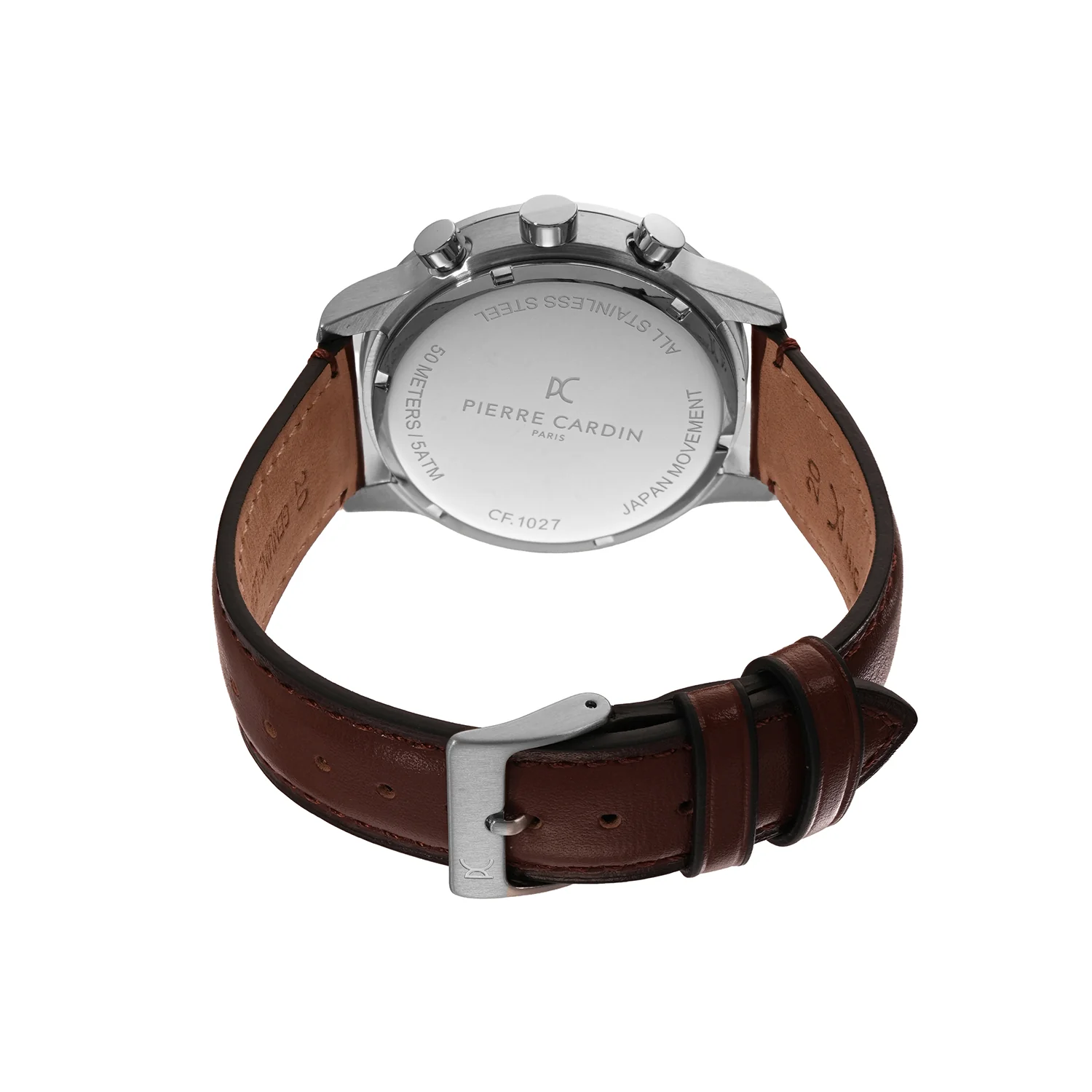 Velocity Mulitdrive Mens 41mm - Stainless steel with Brown Leather Strap - Image 3