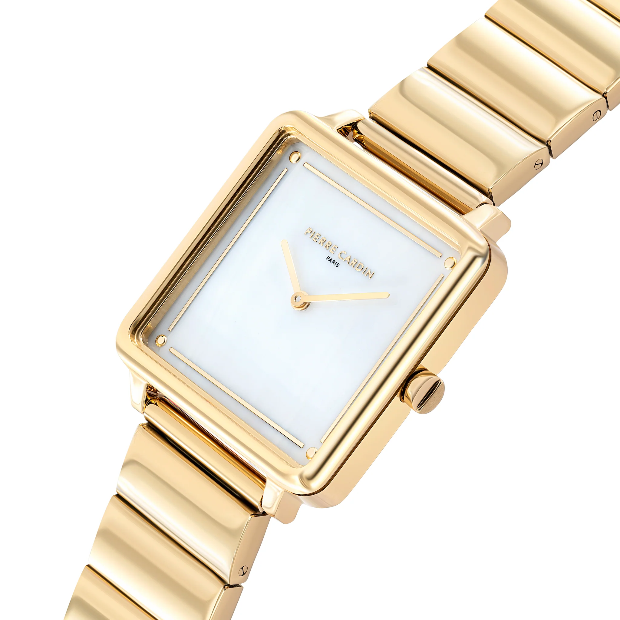 Vendôme Mother of Pearl Look Gold Watch with Link Metal Strap - Image 2