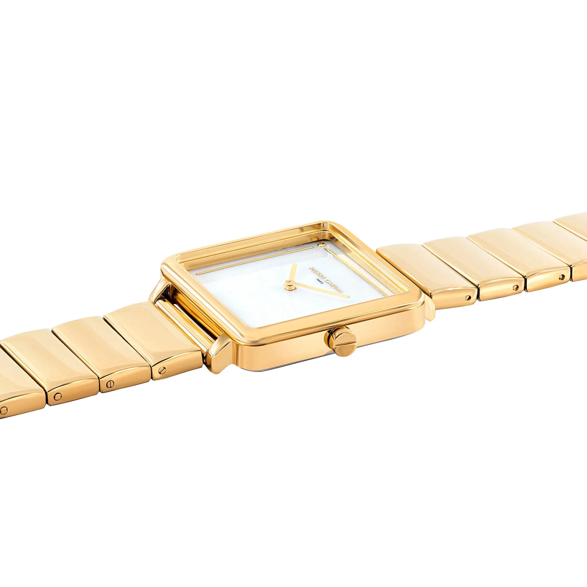 Vendôme Mother of Pearl Look Gold Watch with Link Metal Strap - Image 3