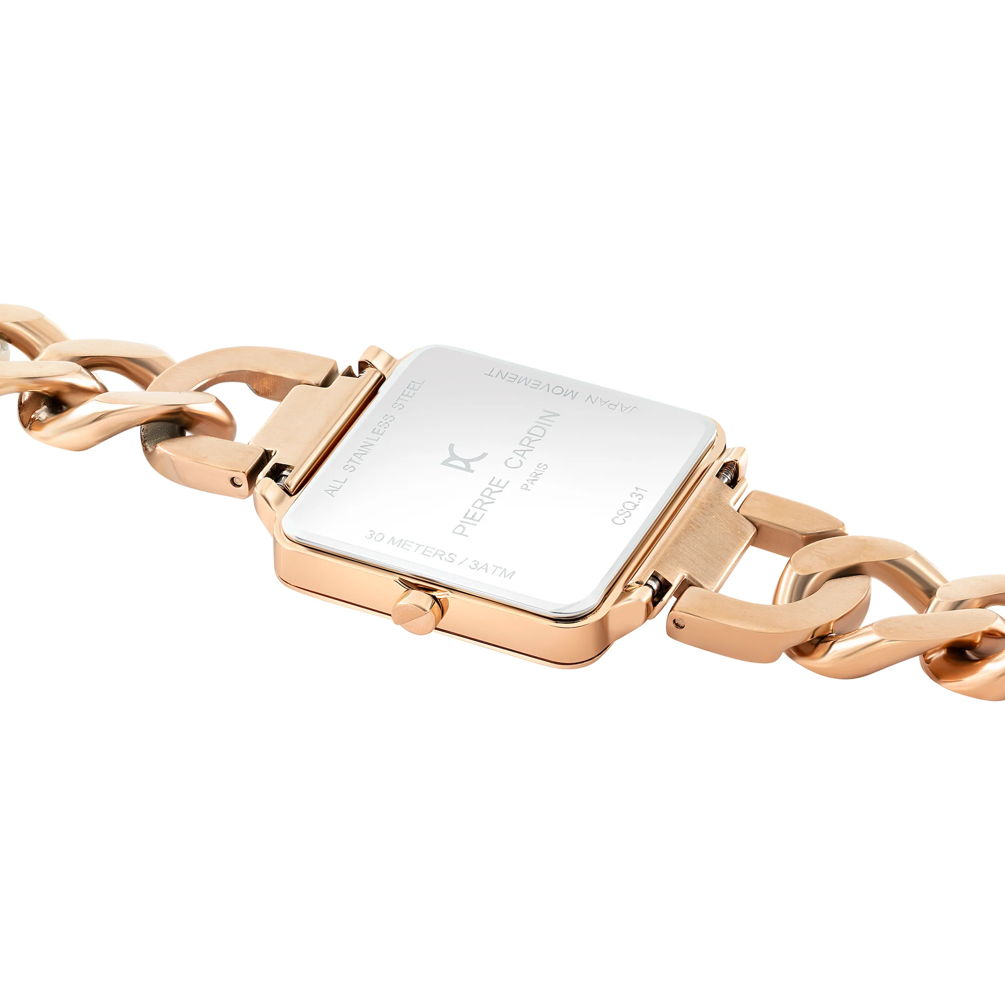 Vendôme Rose Gold Watch with Chain Metal Strap - Image 4