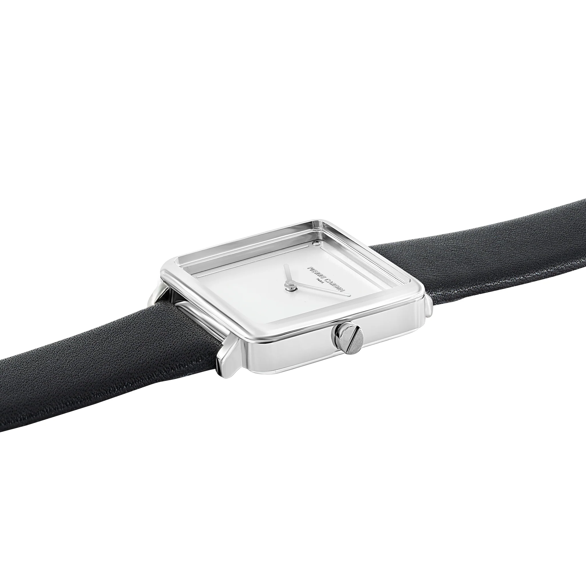 Vendôme Silver Watch with Black Leather Strap - Image 3